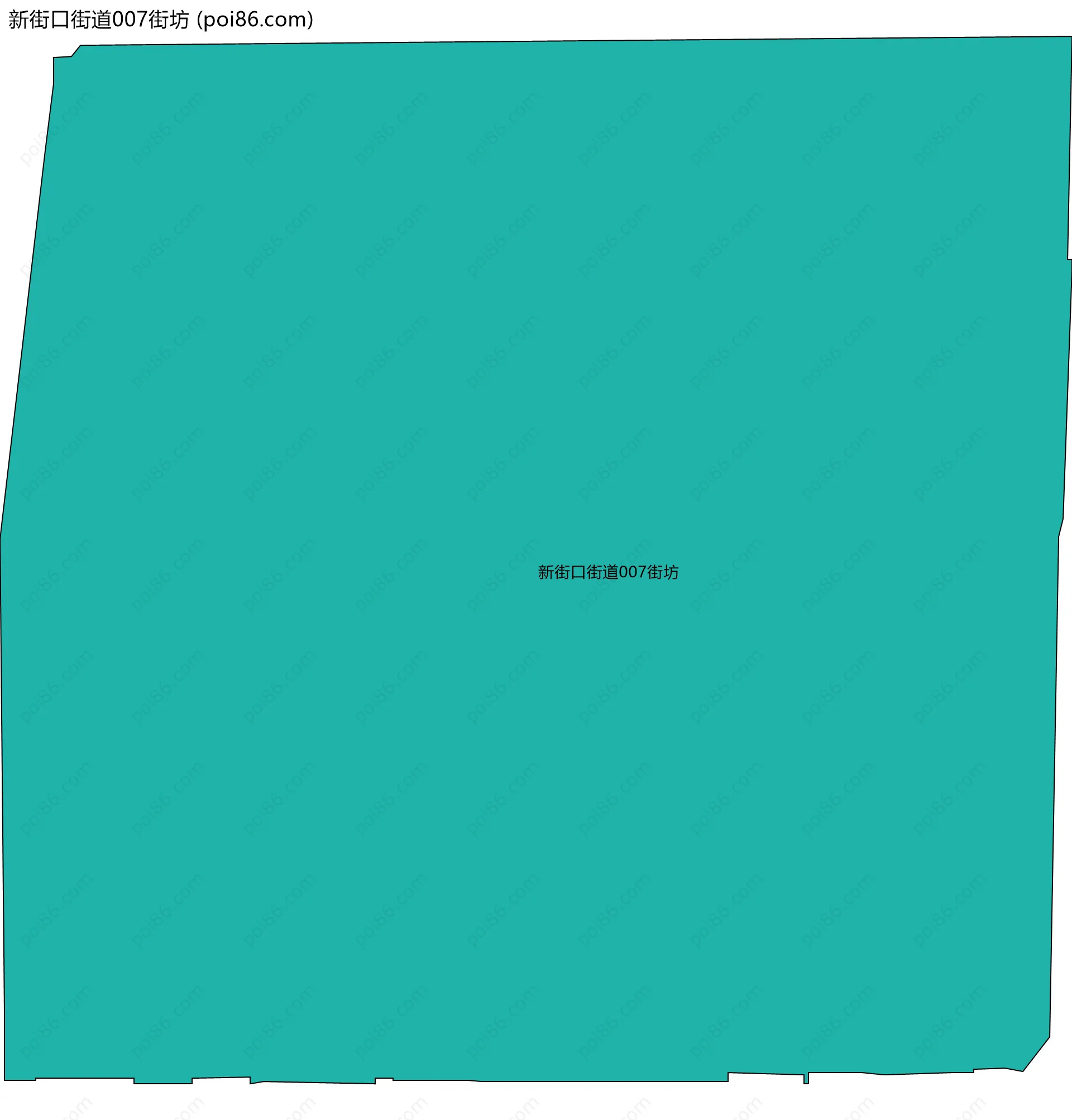 新街口街道007街坊边界地图
