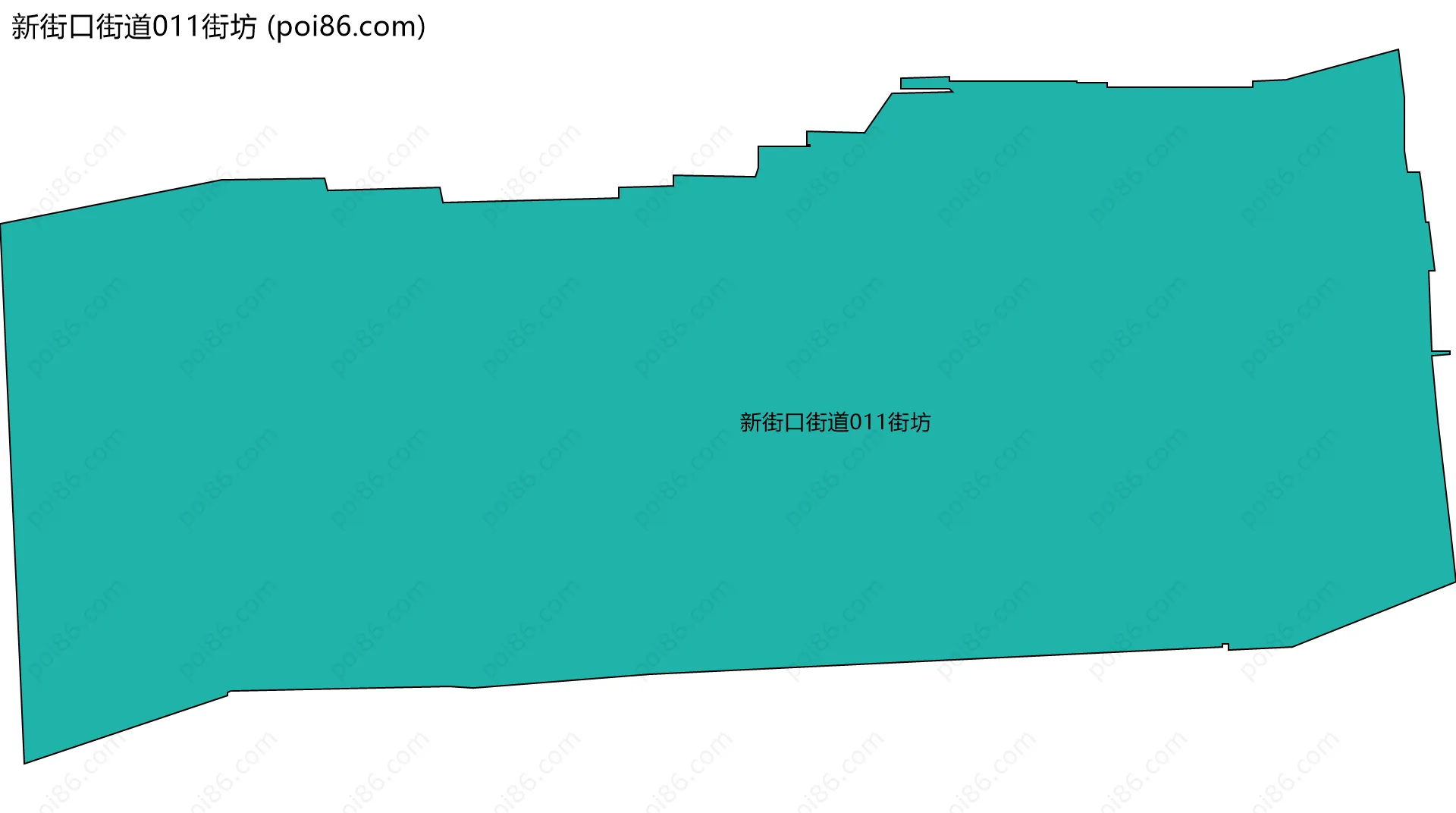 新街口街道011街坊边界地图