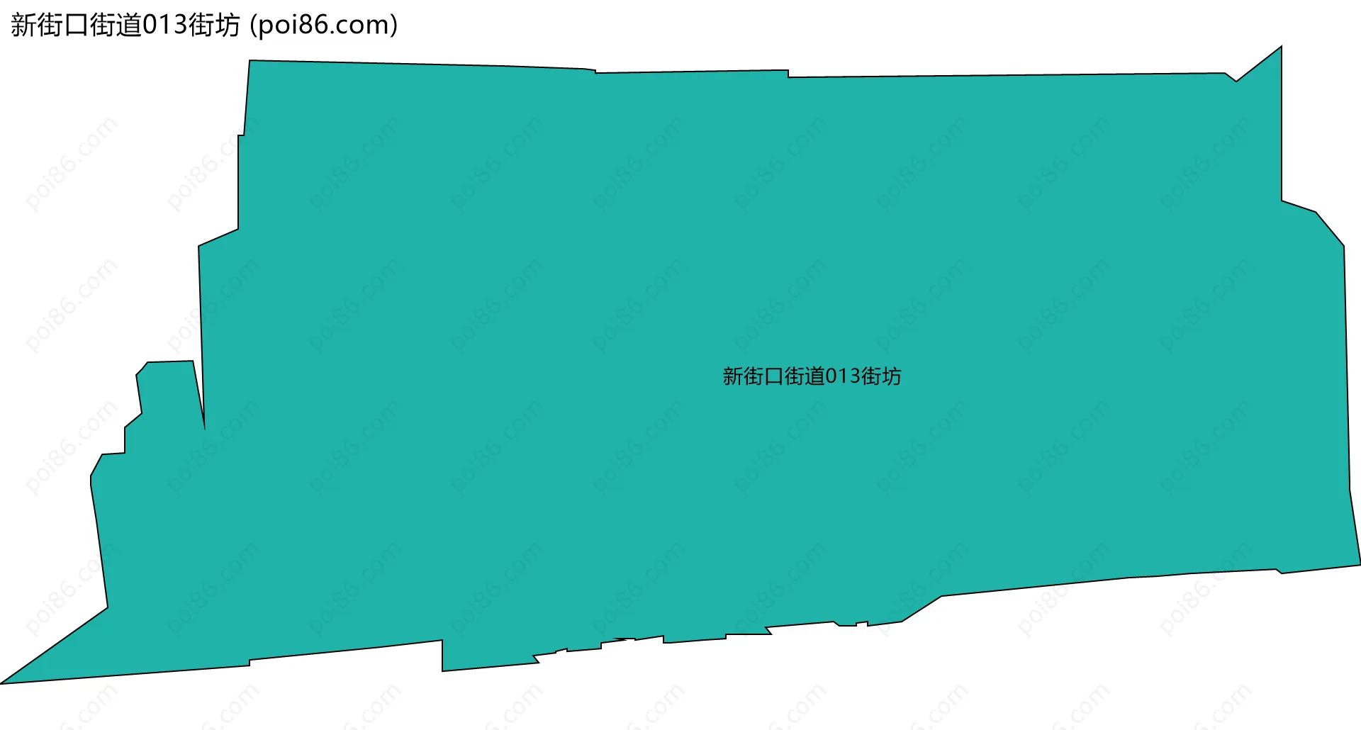 新街口街道013街坊边界地图