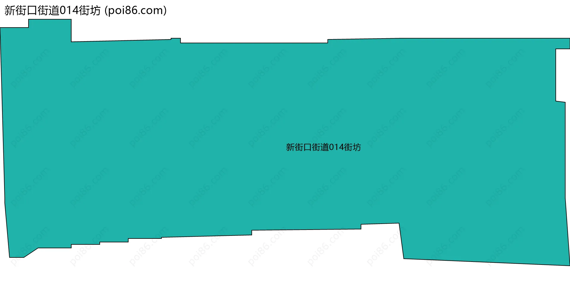 新街口街道014街坊边界地图