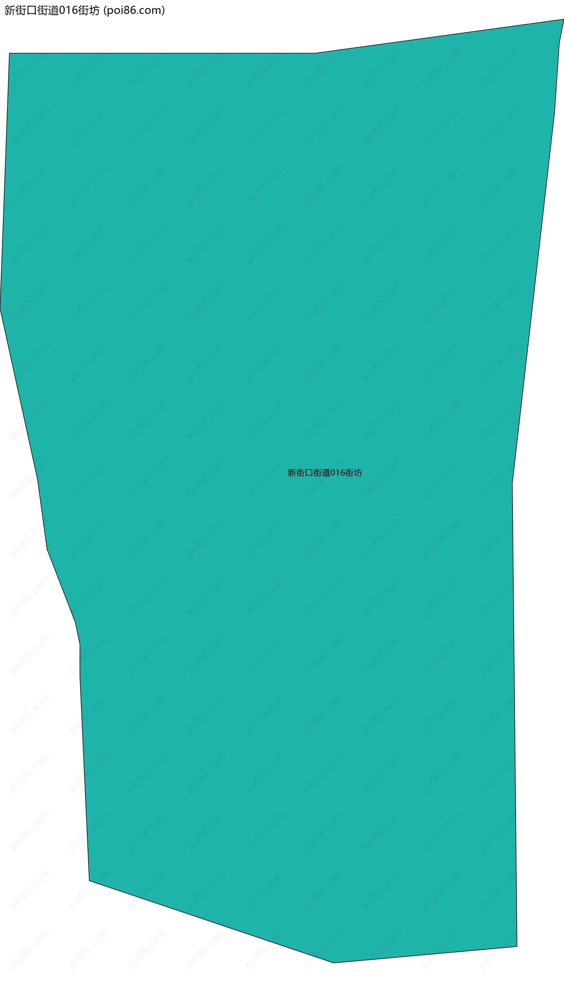 新街口街道016街坊边界地图