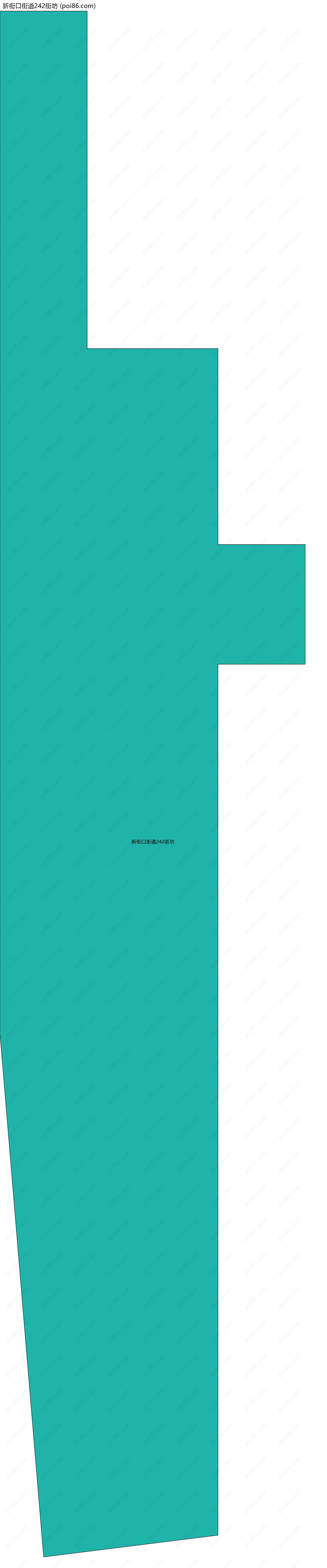 新街口街道242街坊边界地图