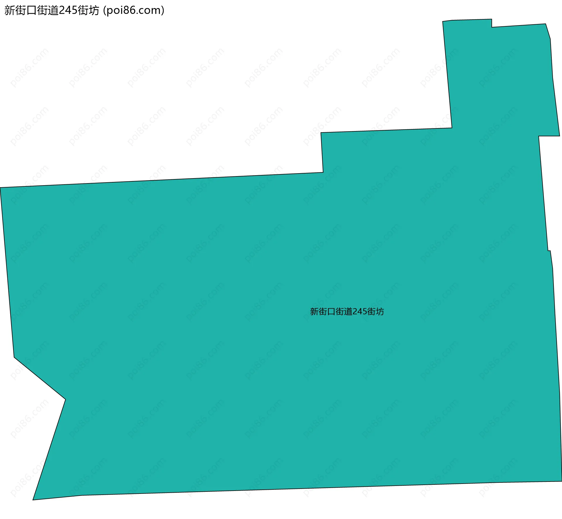 新街口街道245街坊边界地图