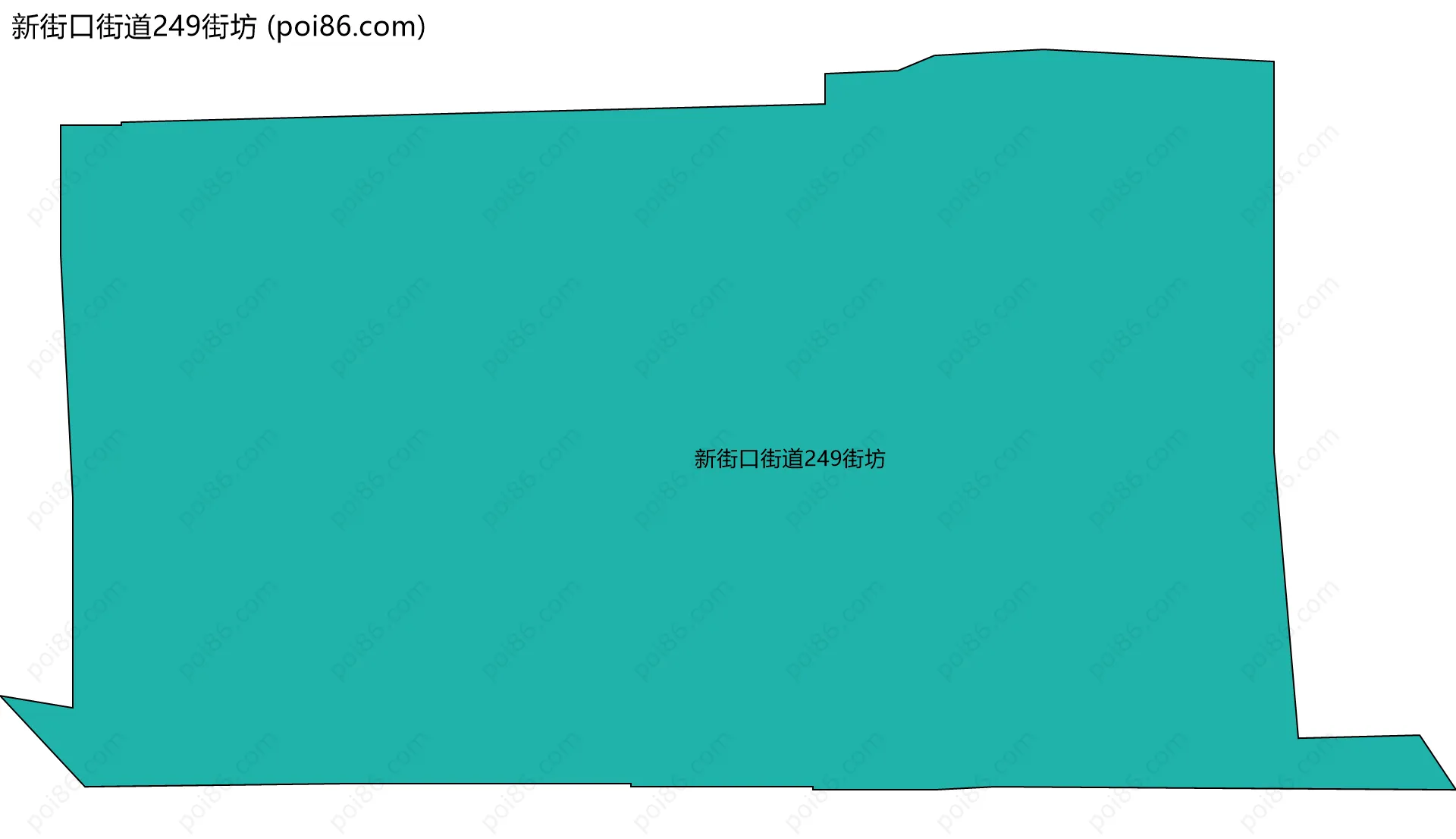 新街口街道249街坊边界地图