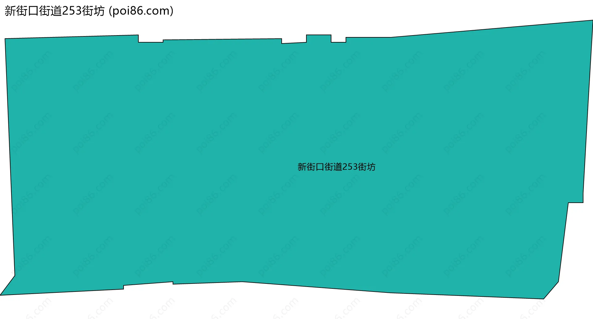 新街口街道253街坊边界地图
