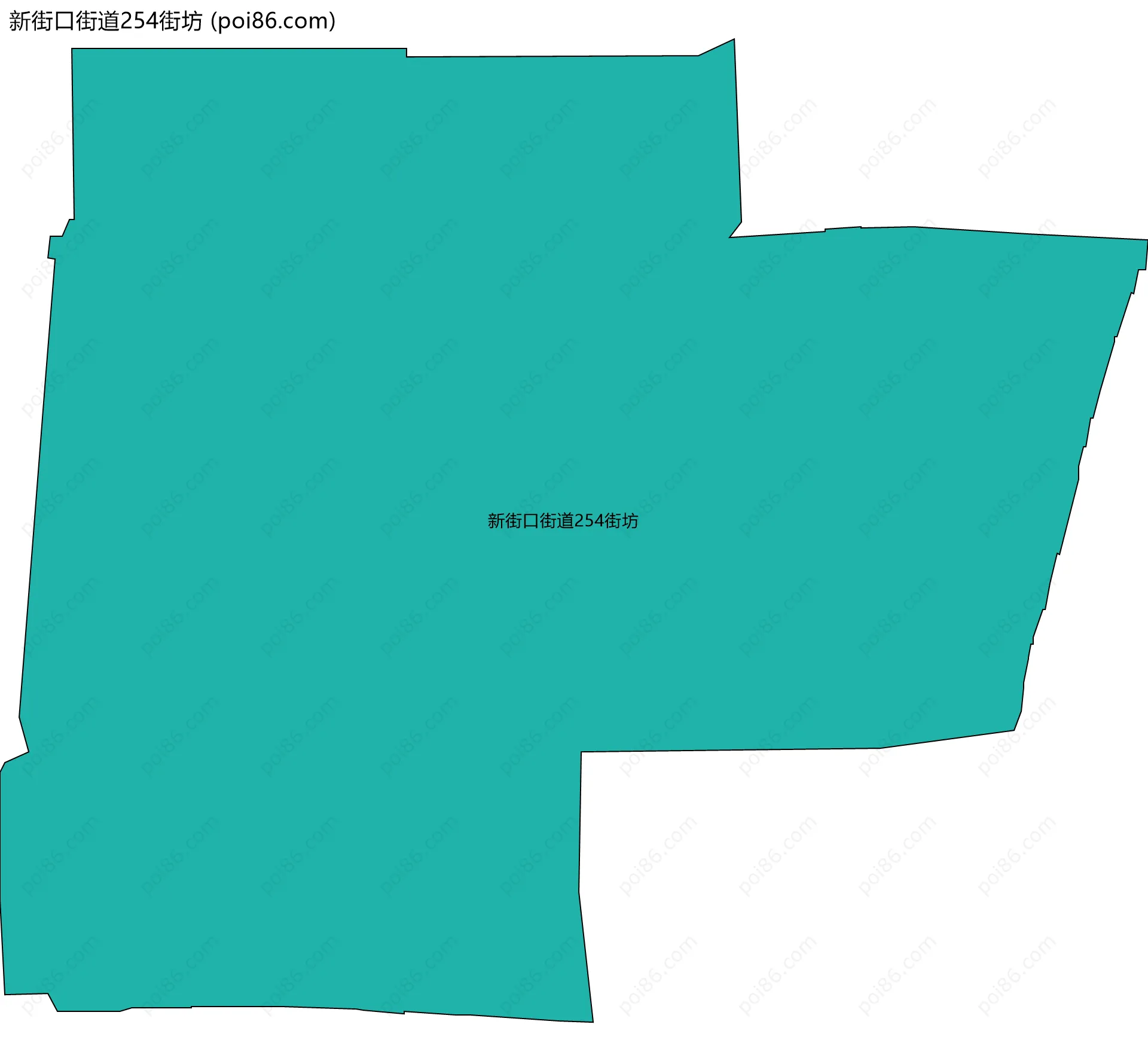 新街口街道254街坊边界地图