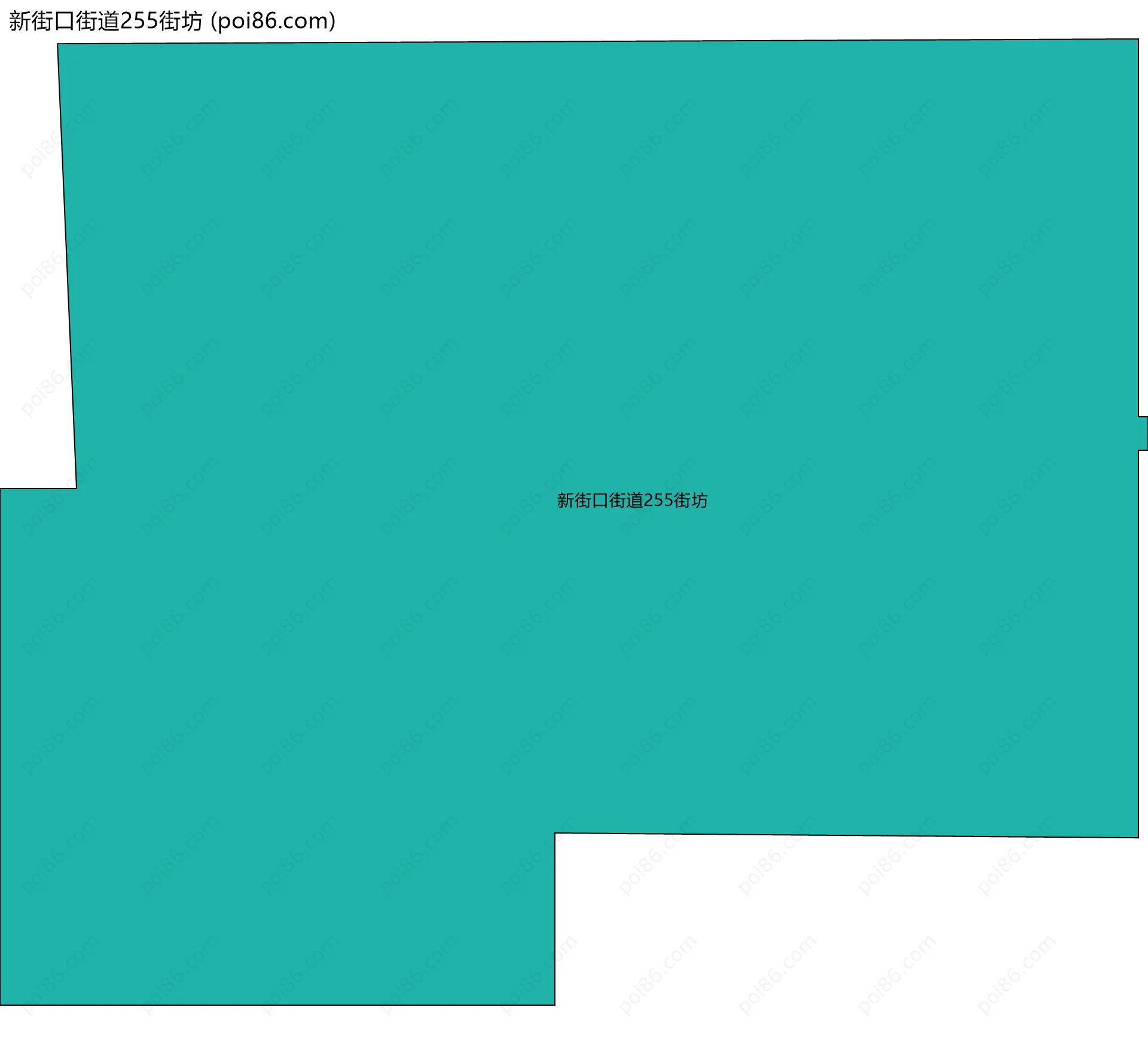 新街口街道255街坊边界地图