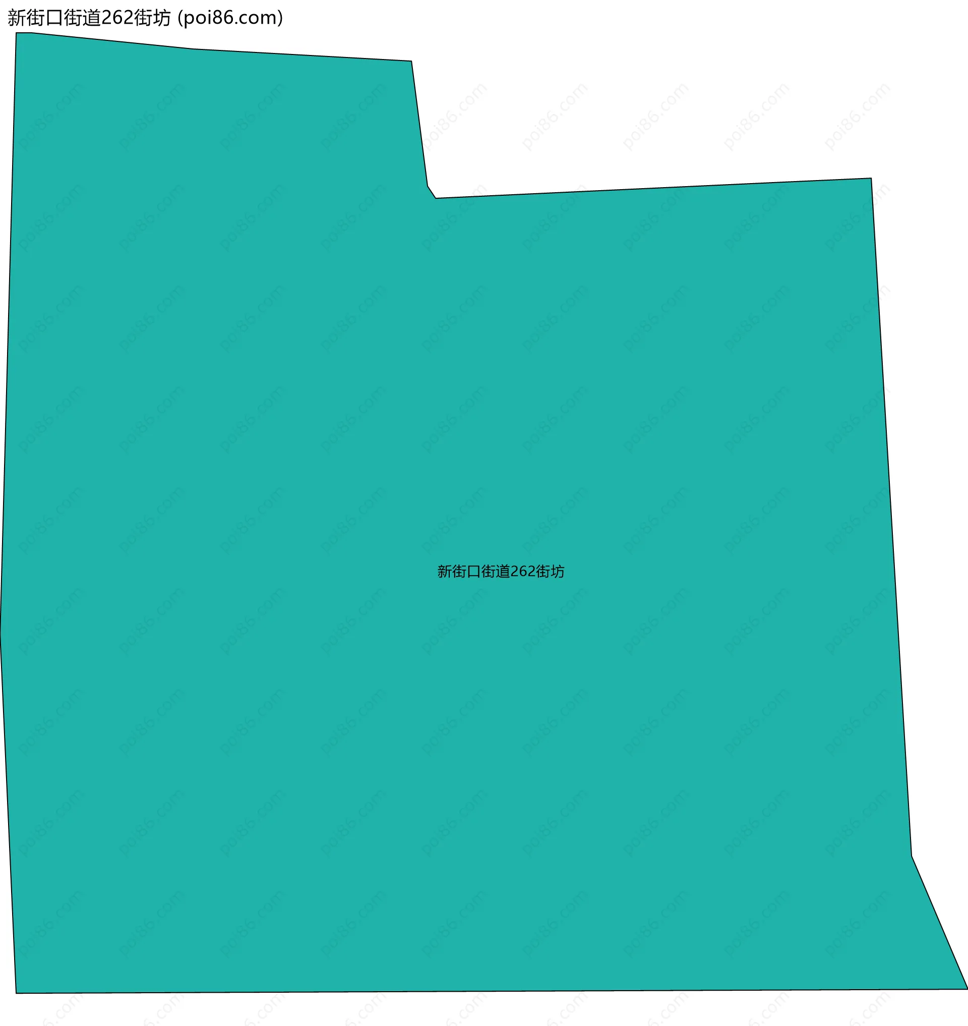 新街口街道262街坊边界地图