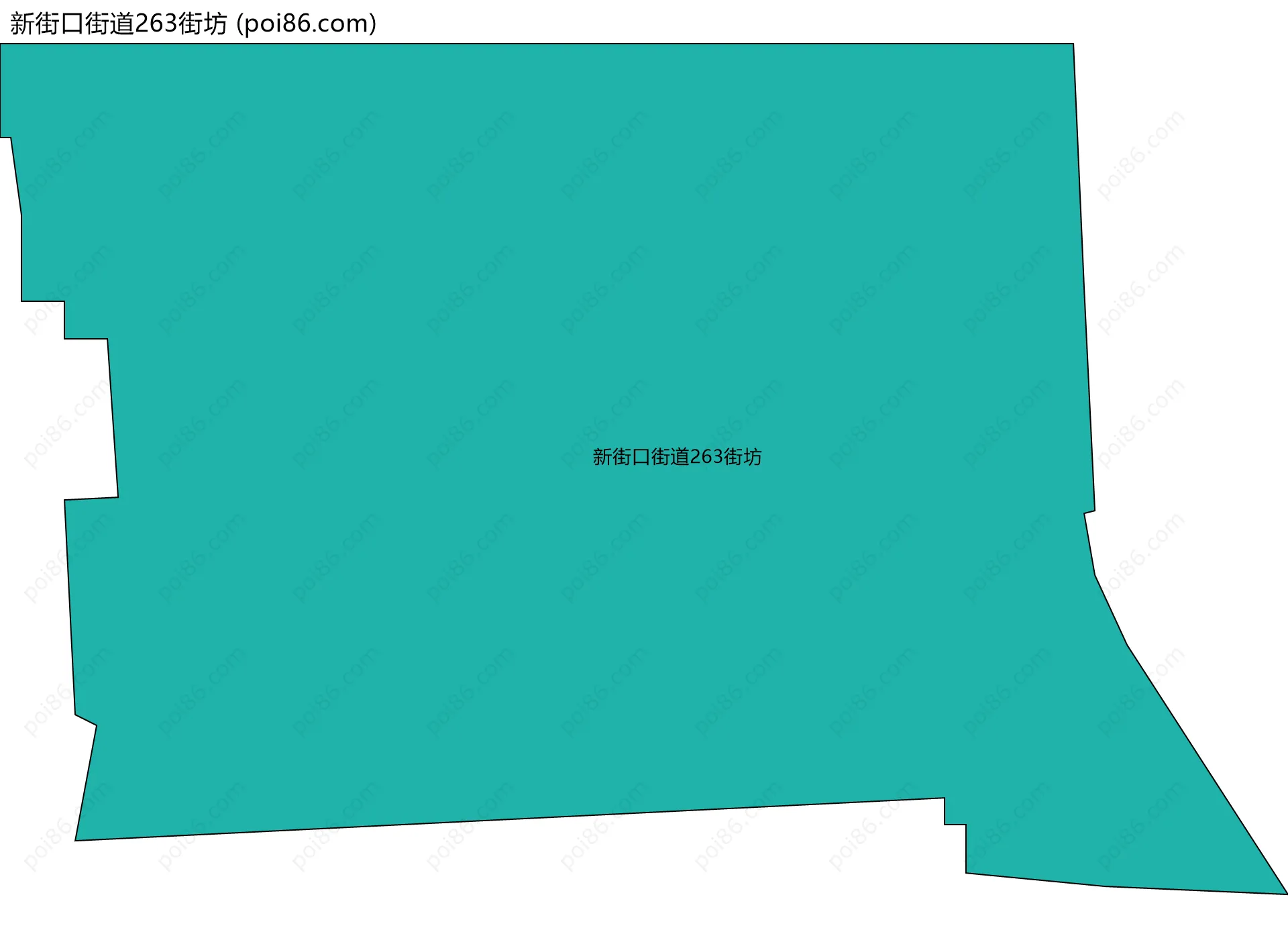 新街口街道263街坊边界地图