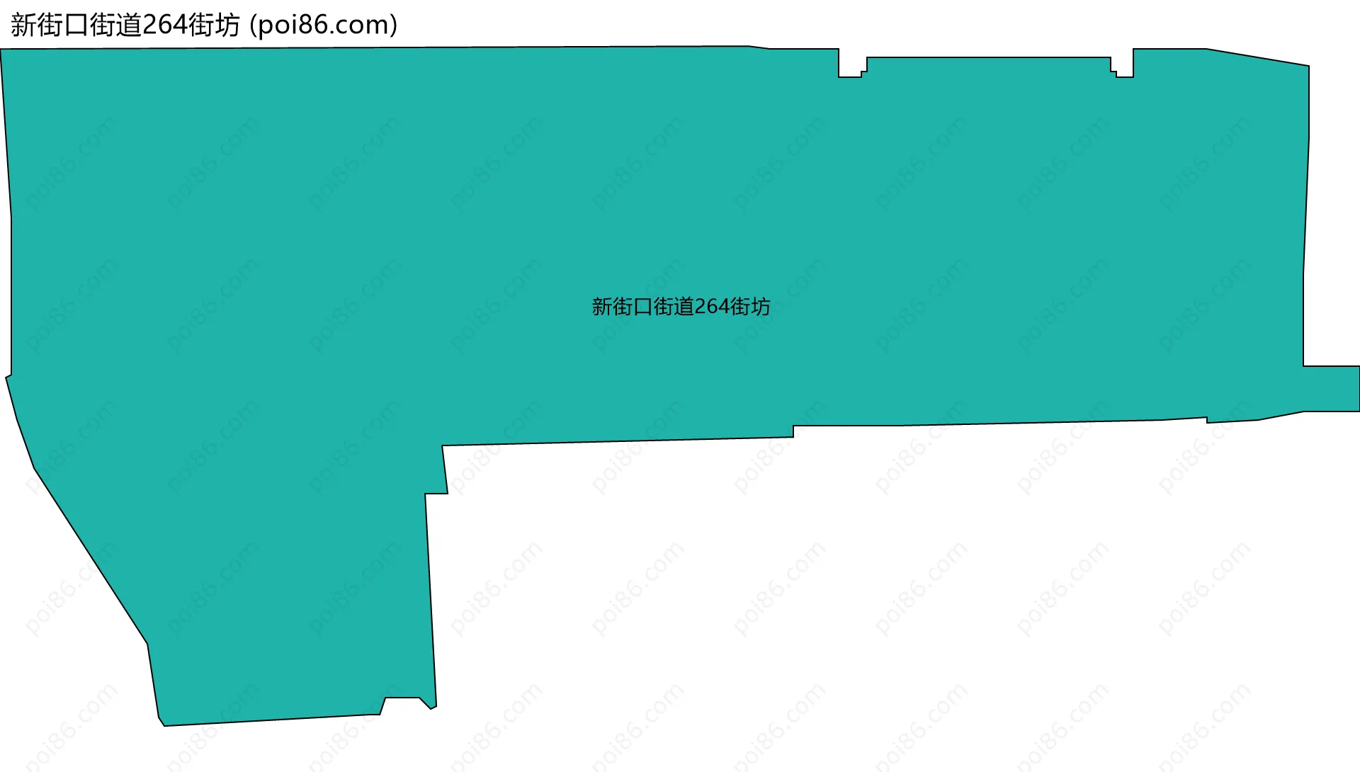 新街口街道264街坊边界地图