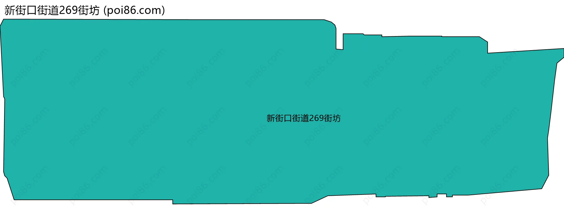 新街口街道269街坊边界地图