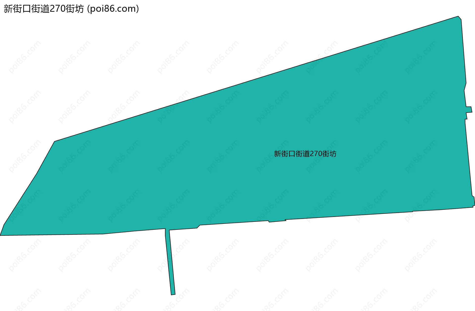 新街口街道270街坊边界地图