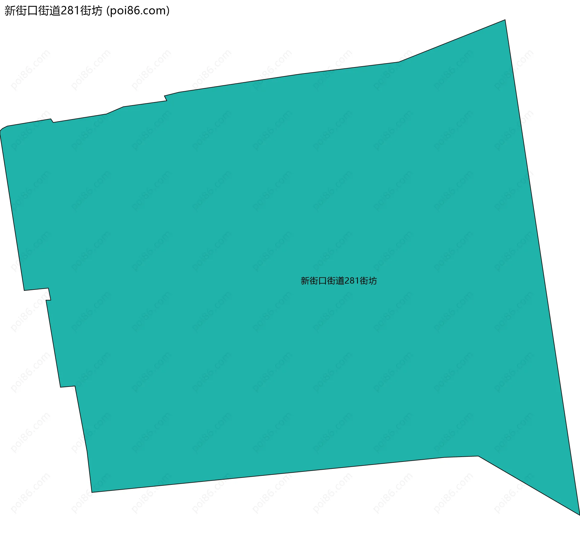 新街口街道281街坊边界地图