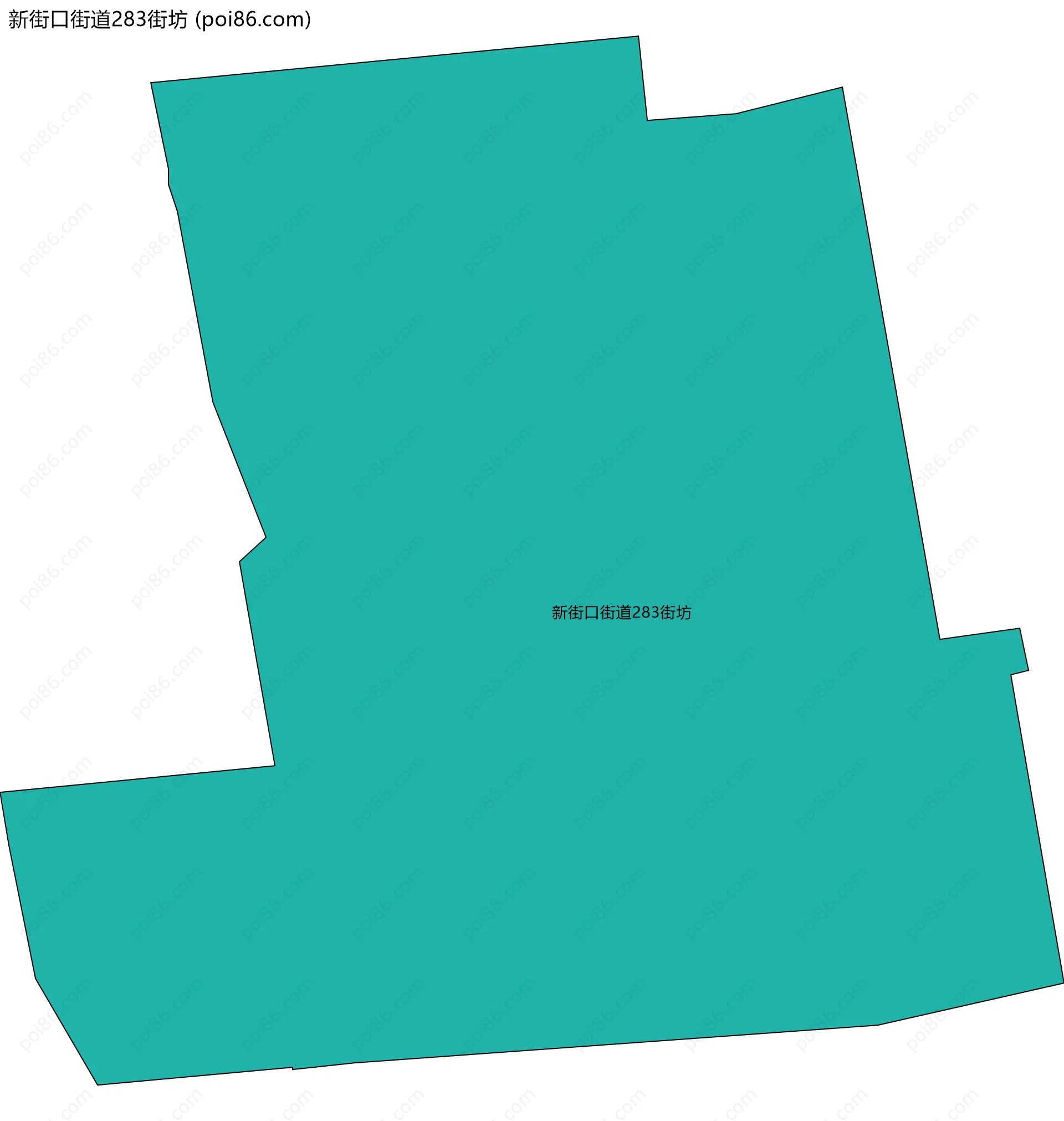 新街口街道283街坊边界地图