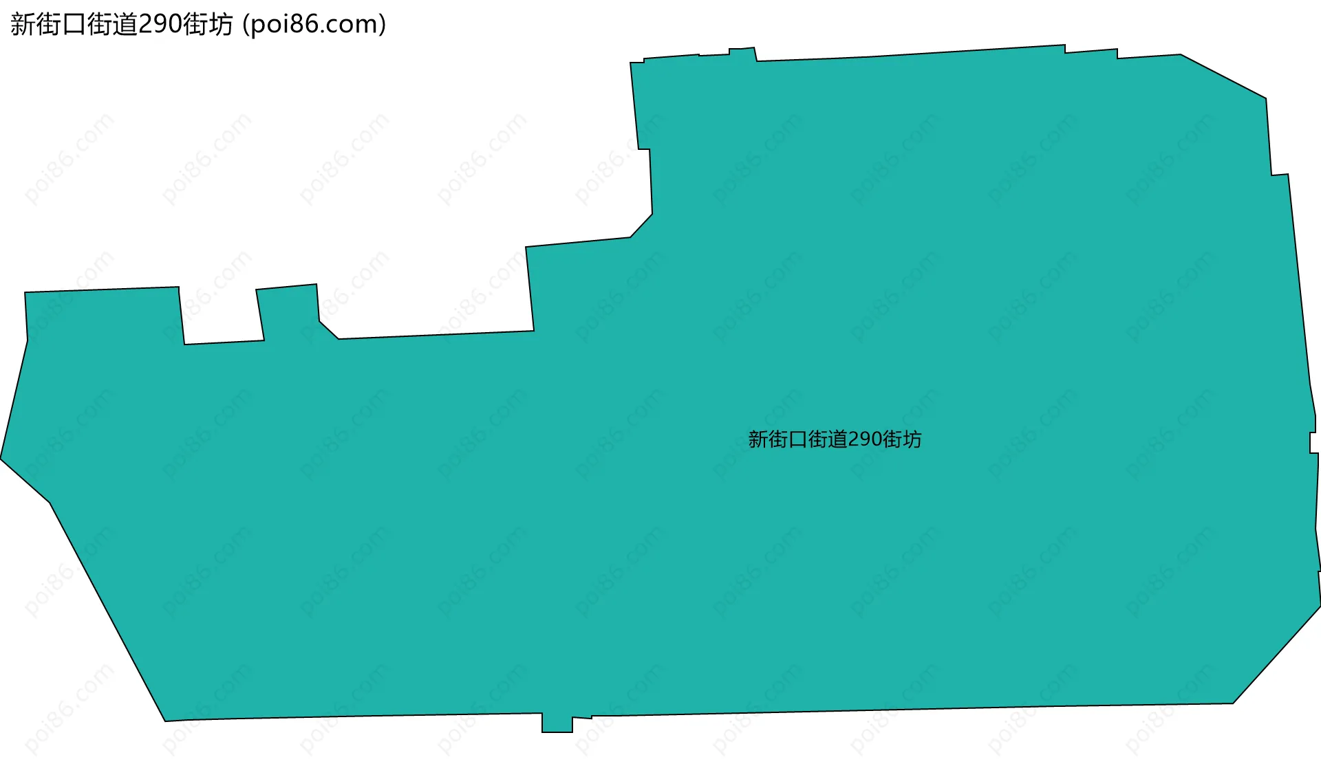 新街口街道290街坊边界地图