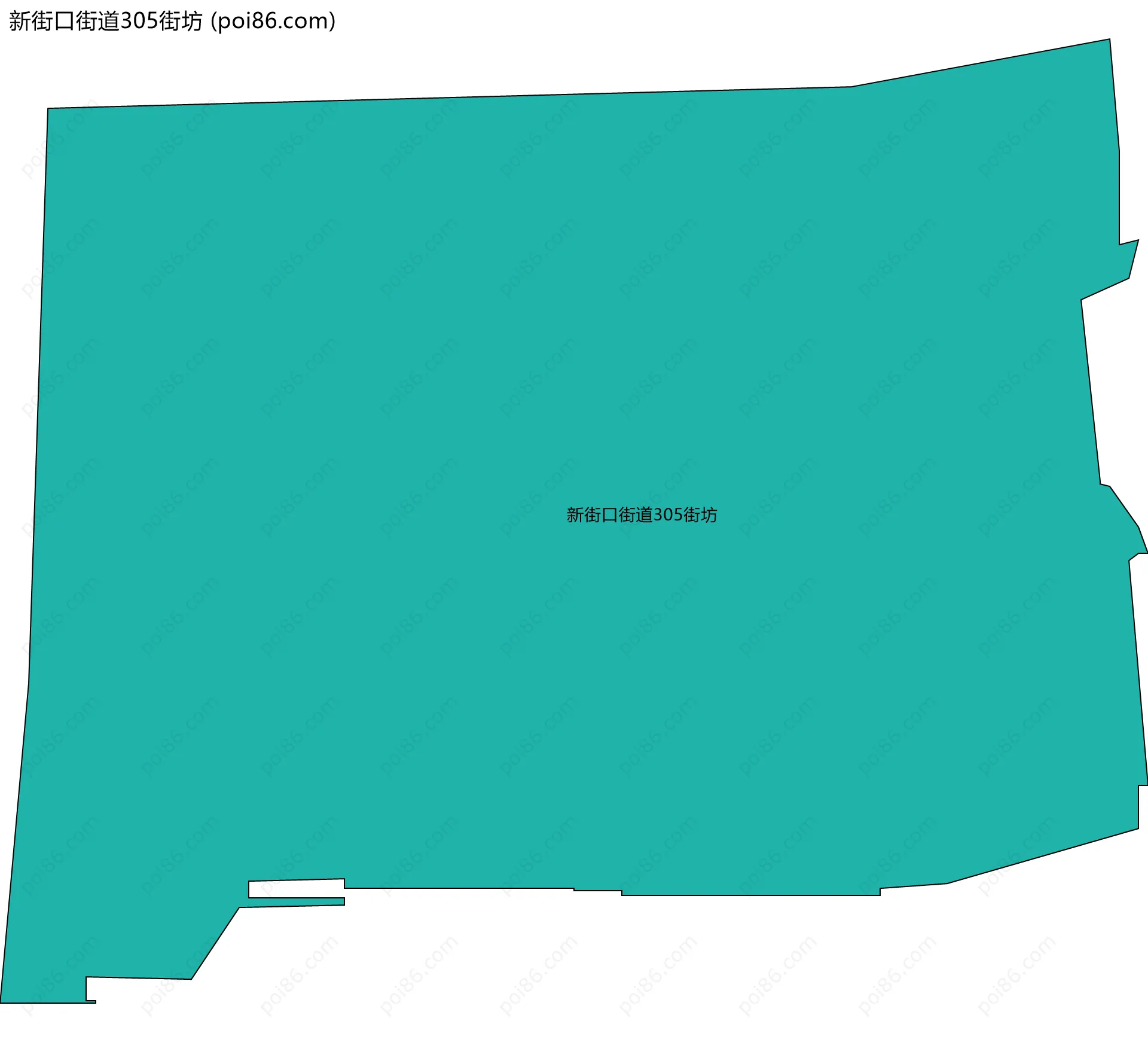 新街口街道305街坊边界地图