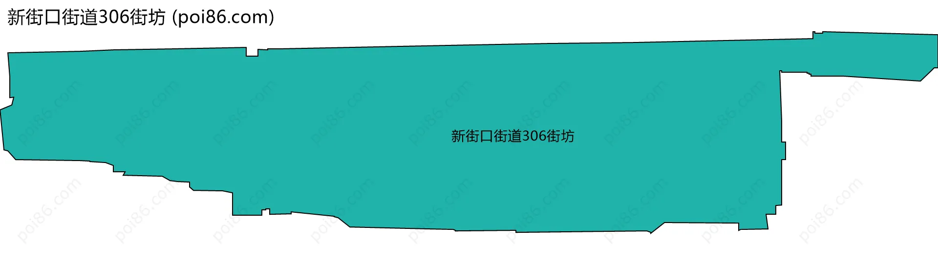 新街口街道306街坊边界地图