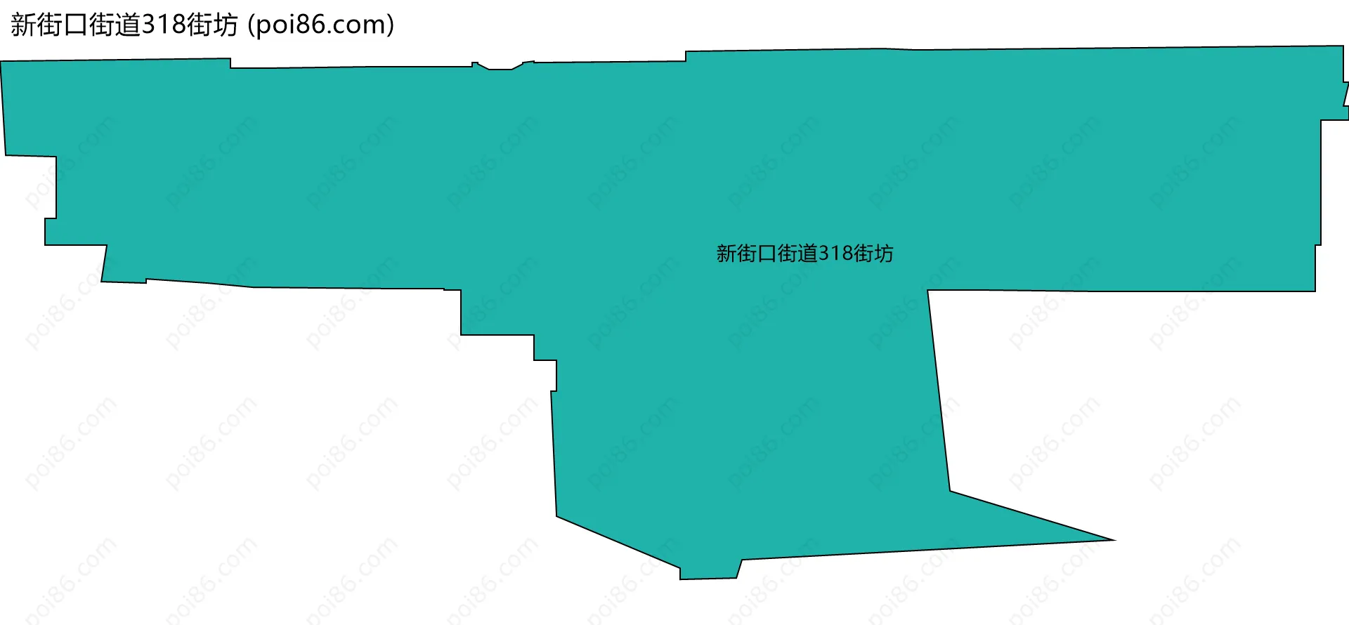 新街口街道318街坊边界地图