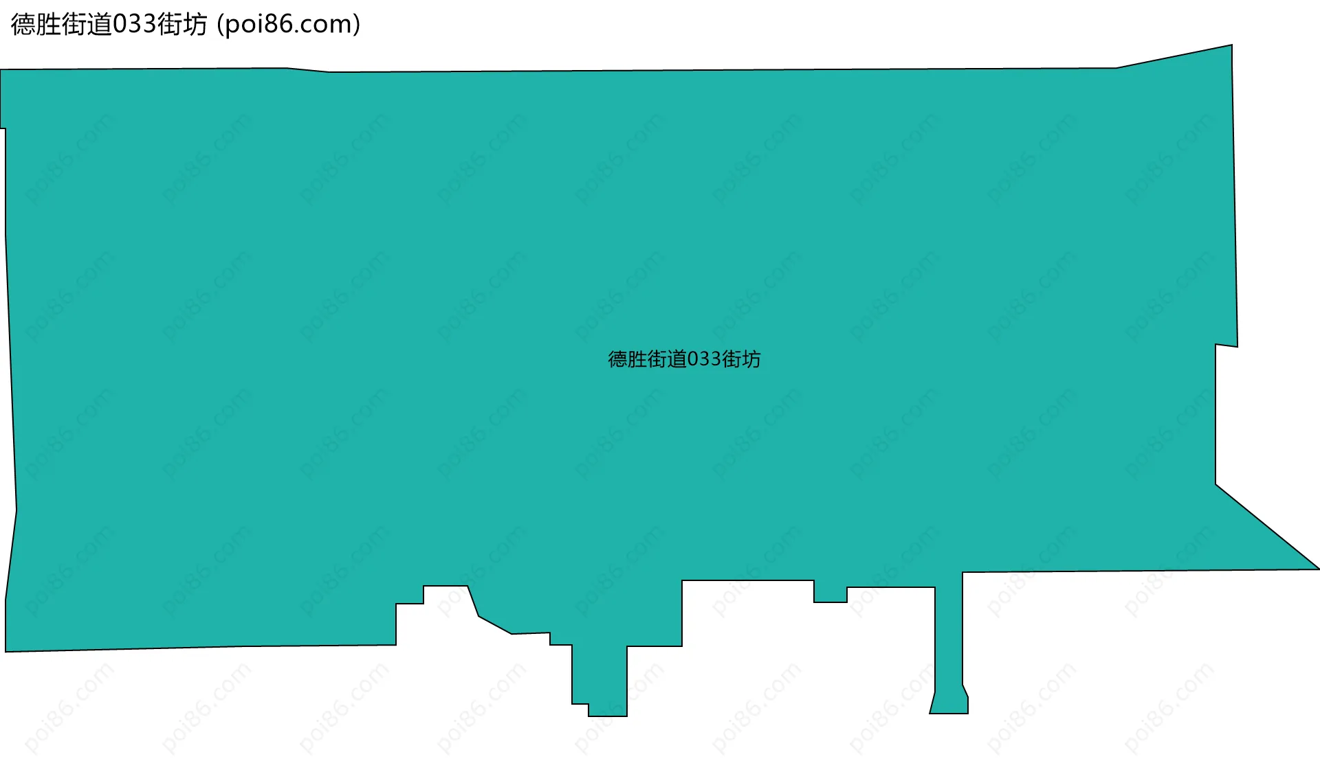 德胜街道033街坊边界地图