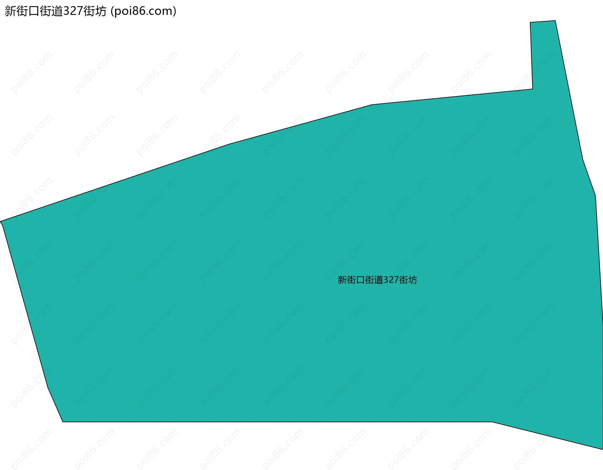 新街口街道327街坊边界地图