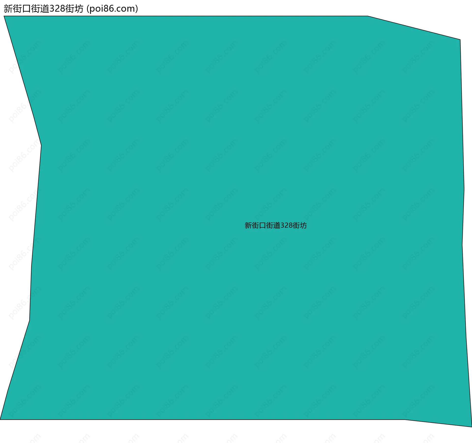 新街口街道328街坊边界地图