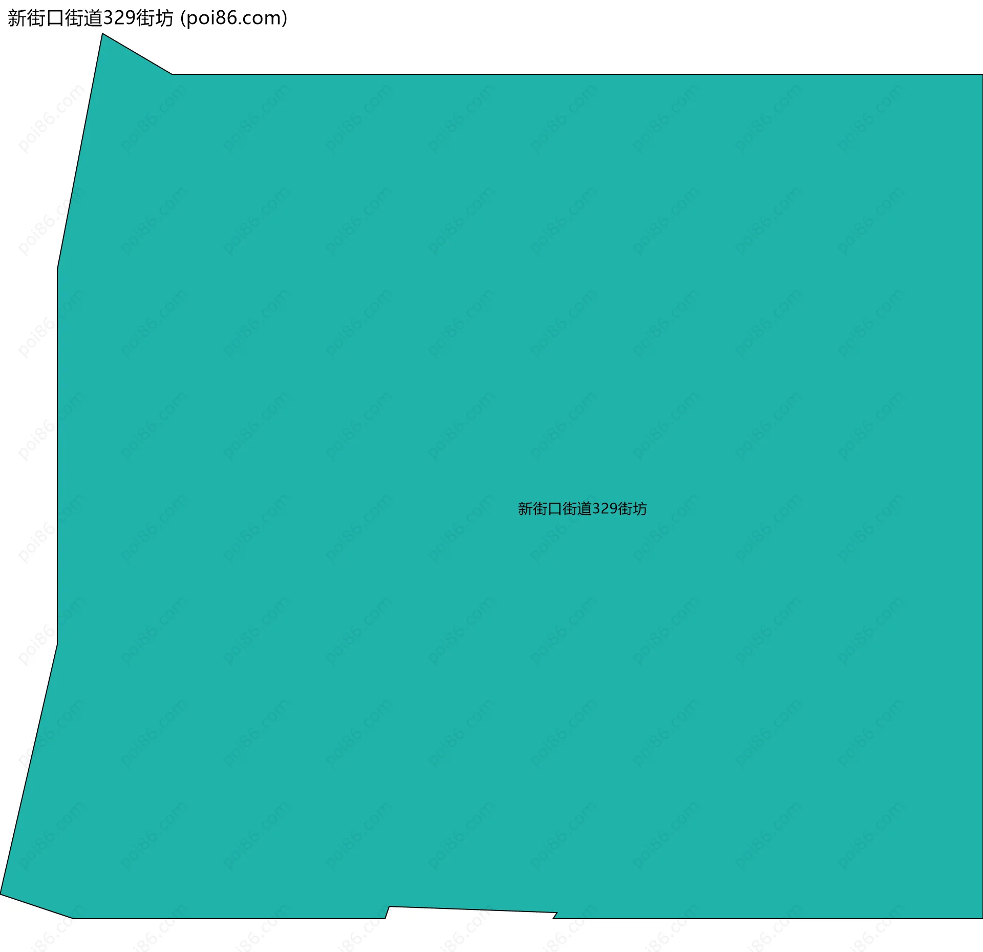 新街口街道329街坊边界地图