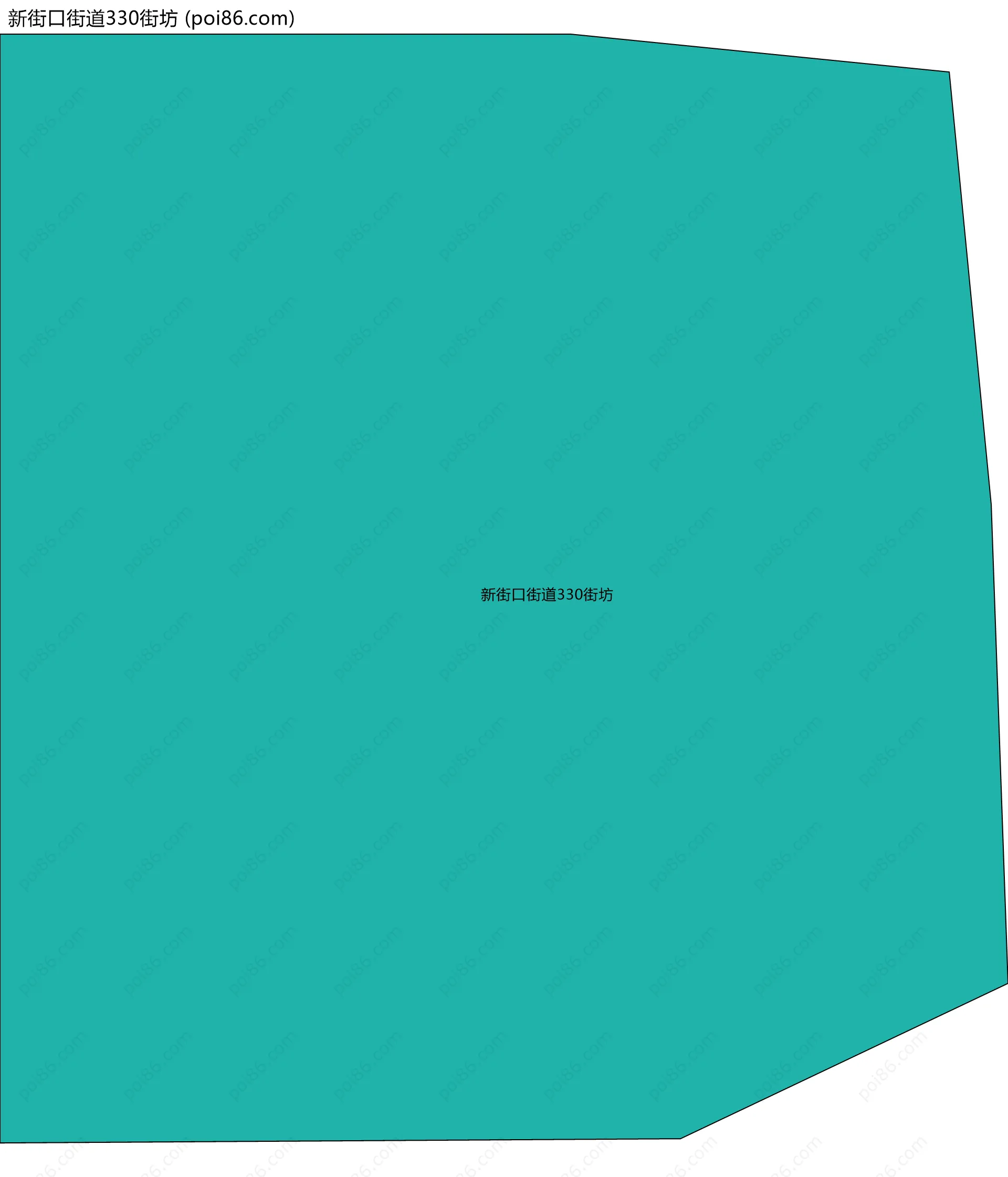 新街口街道330街坊边界地图
