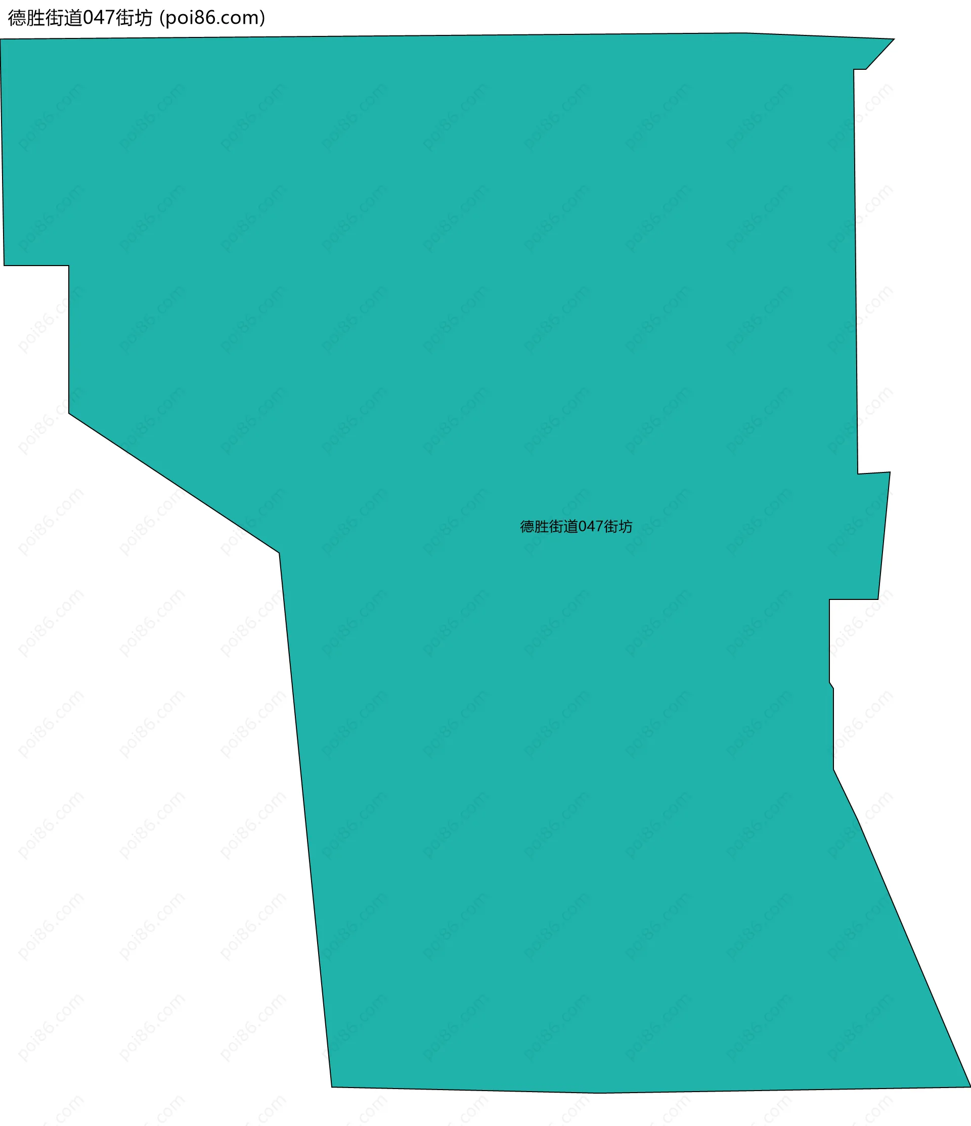 德胜街道047街坊边界地图