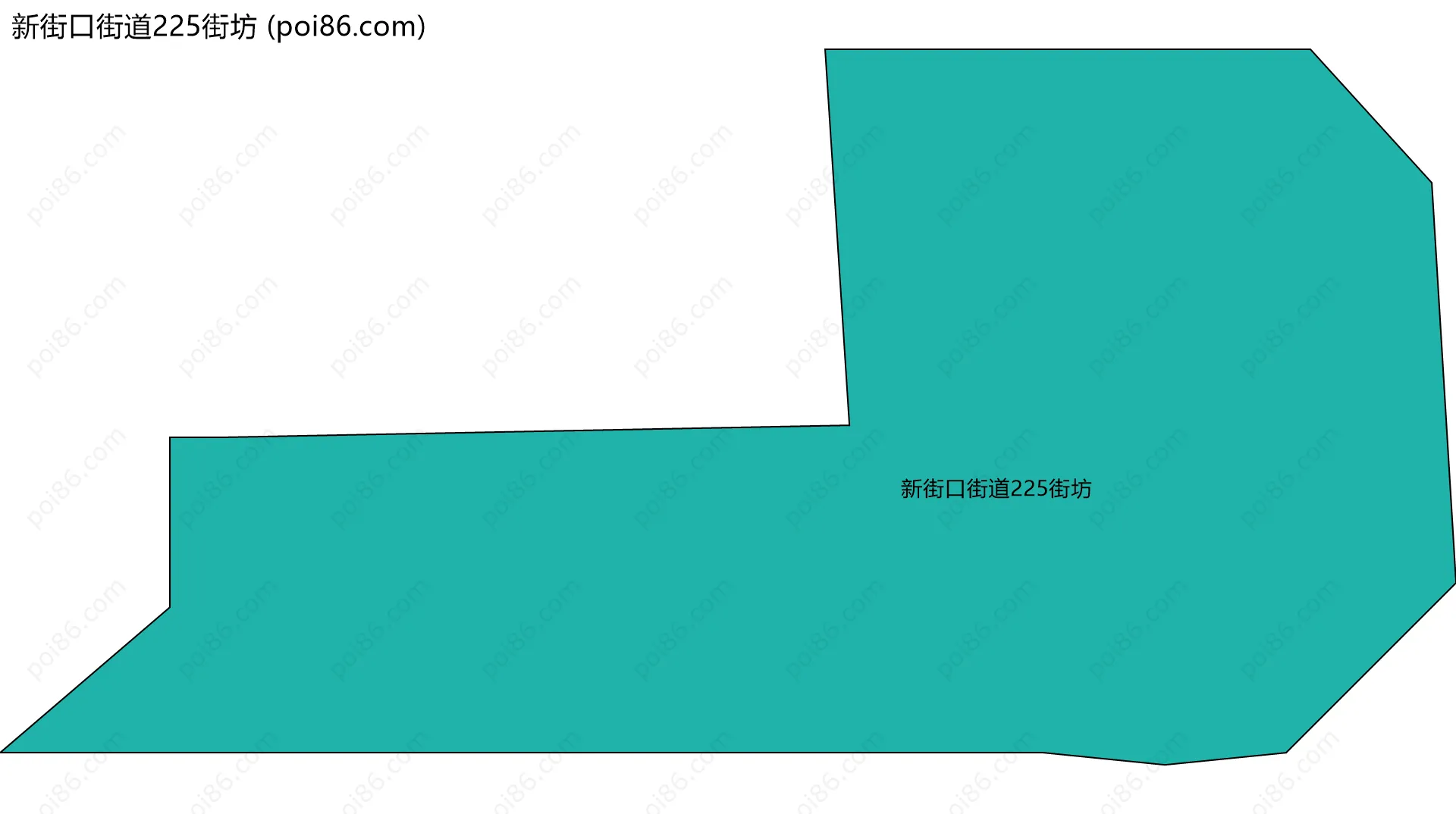 新街口街道225街坊边界地图