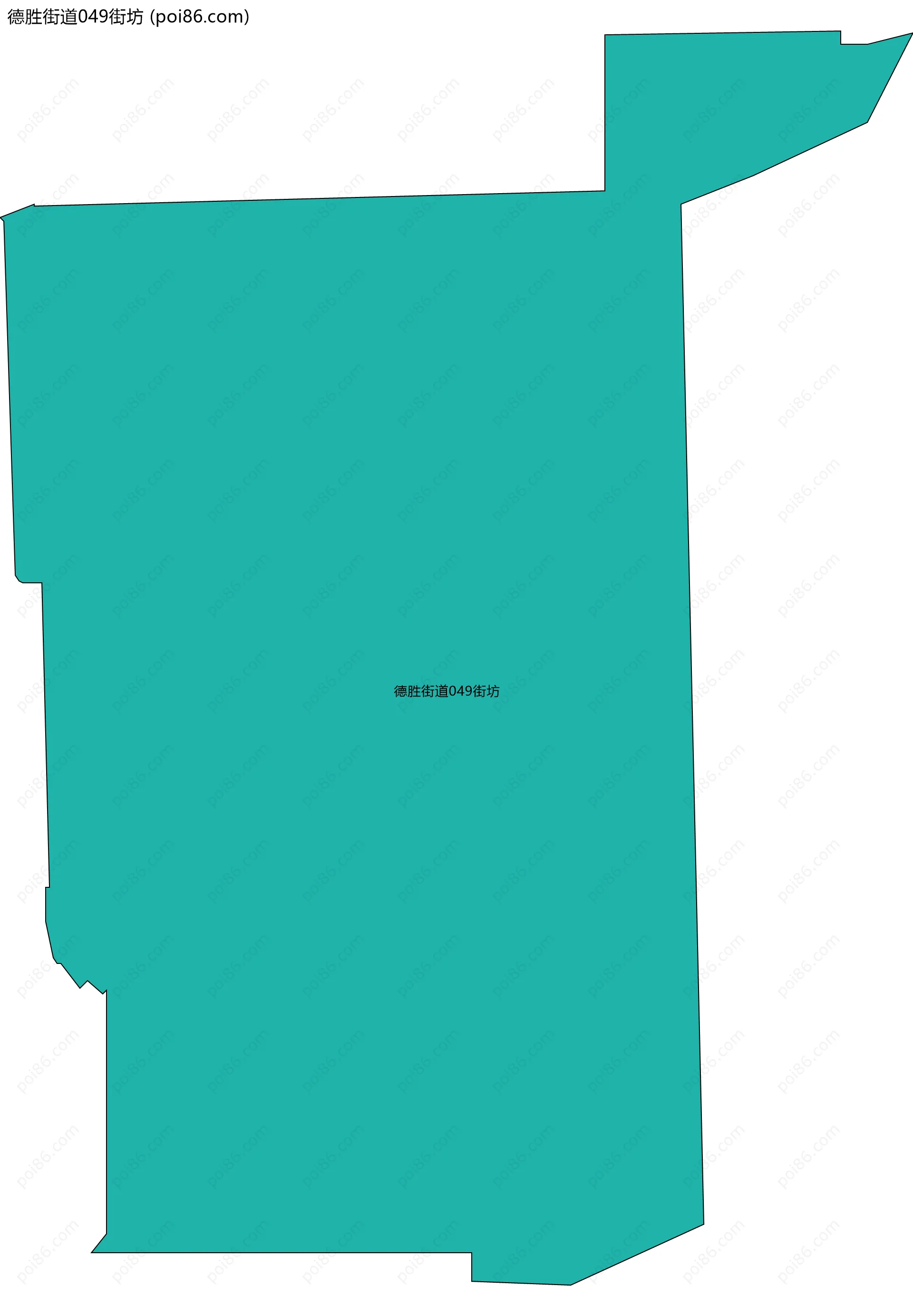 德胜街道049街坊边界地图