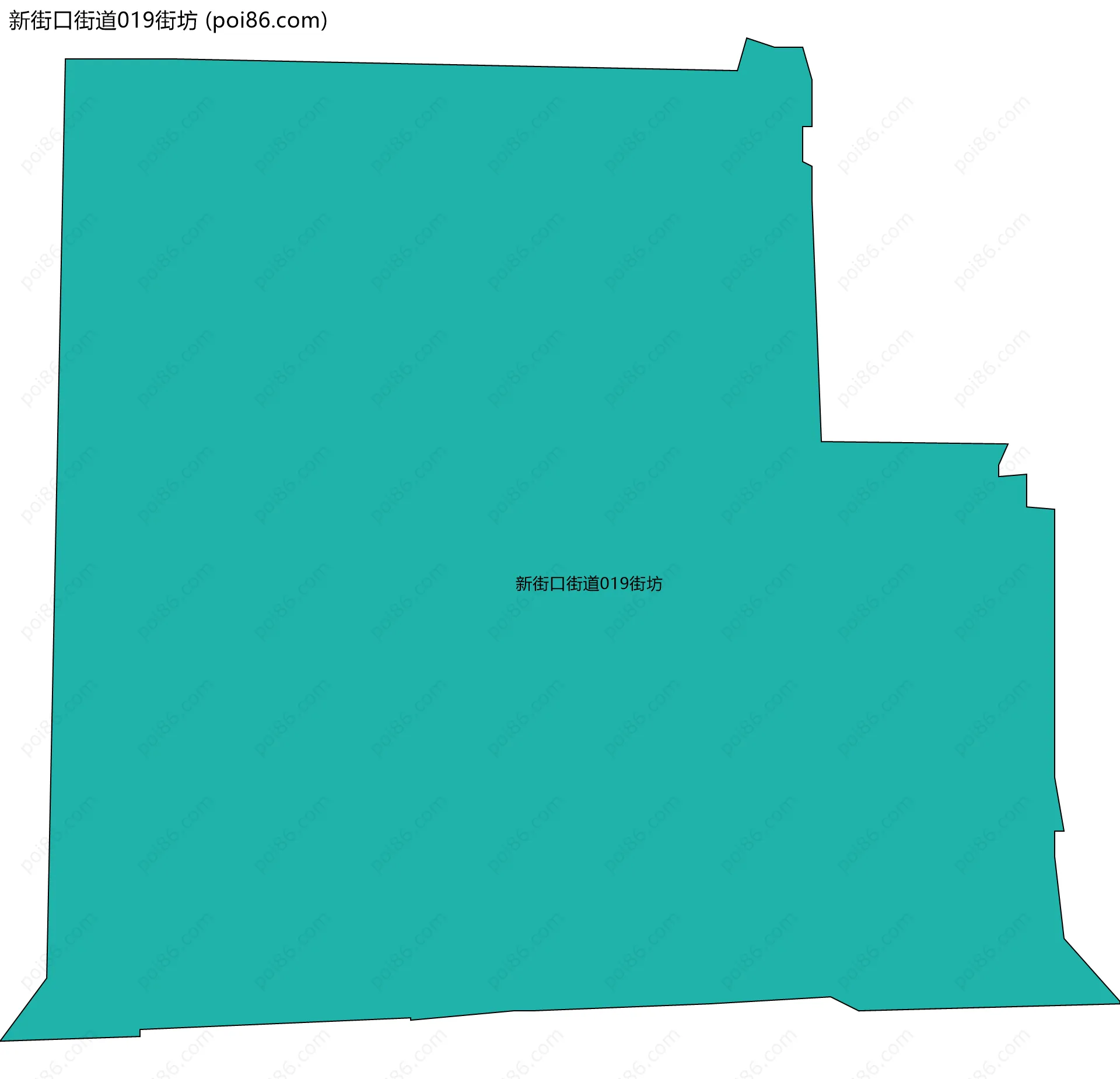 新街口街道019街坊边界地图