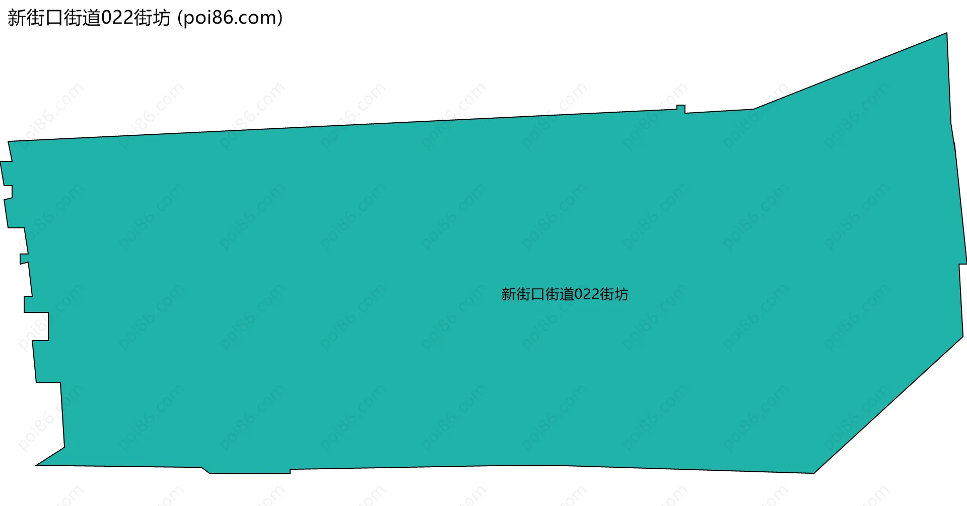 新街口街道022街坊边界地图