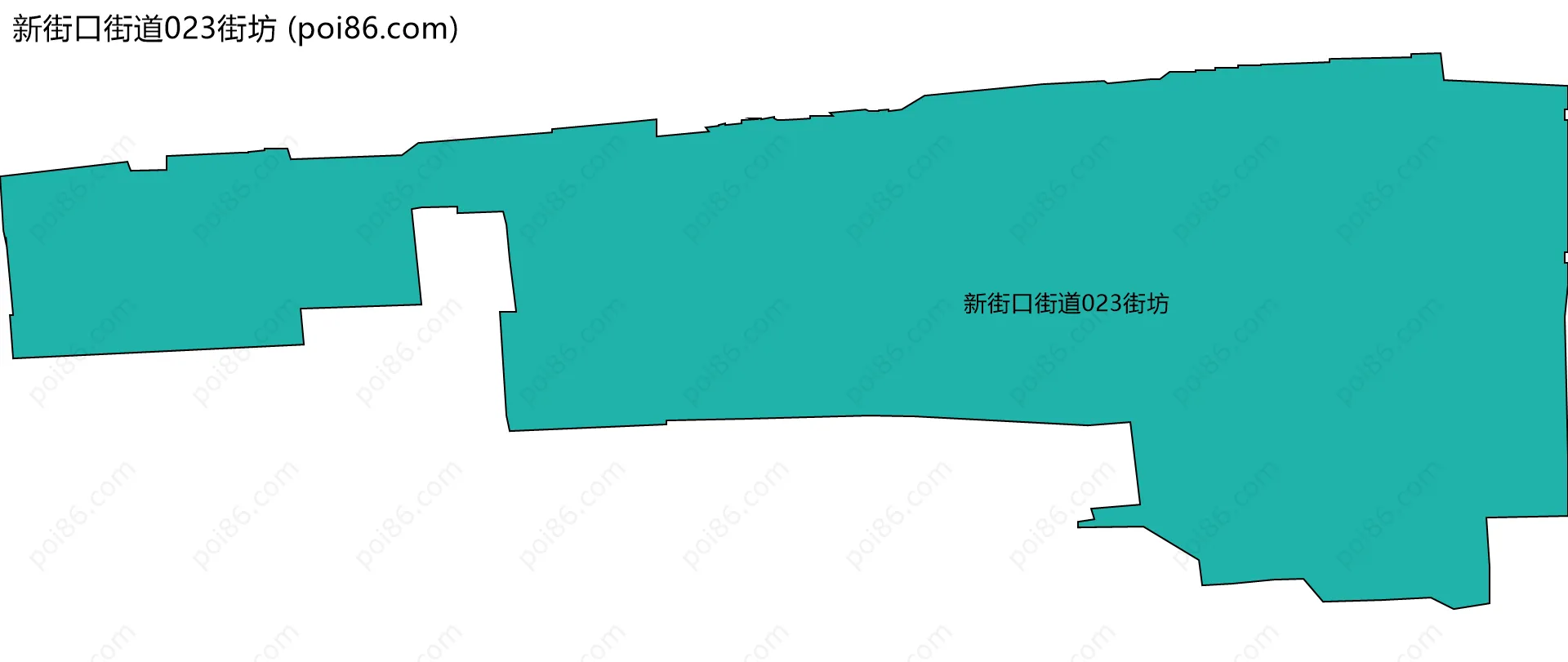 新街口街道023街坊边界地图