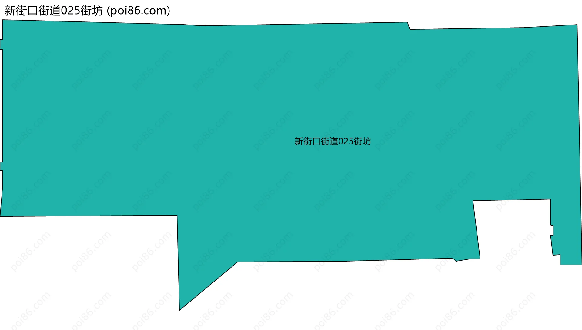 新街口街道025街坊边界地图