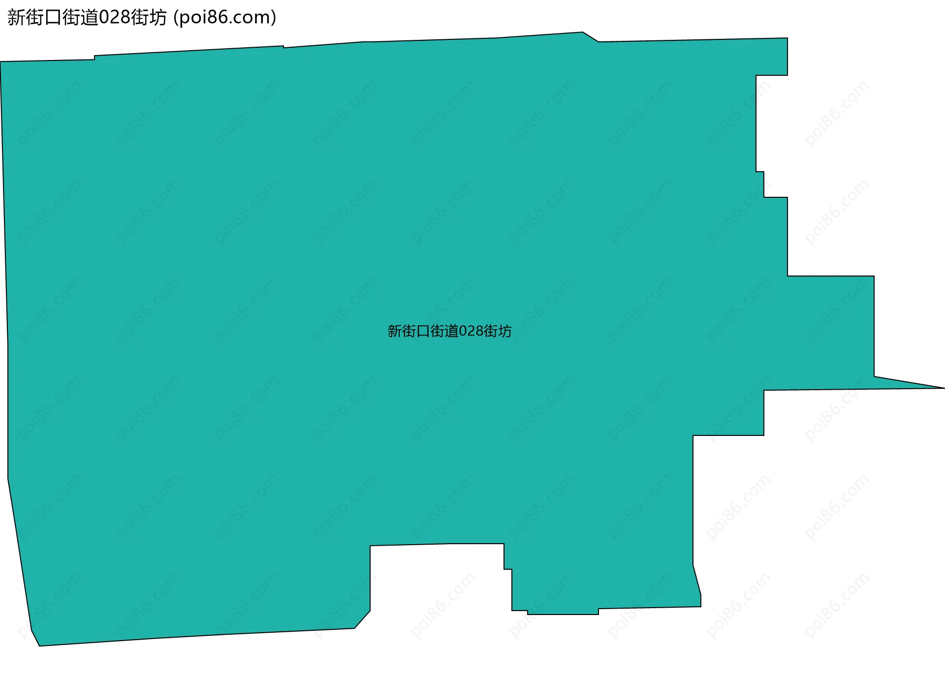 新街口街道028街坊边界地图