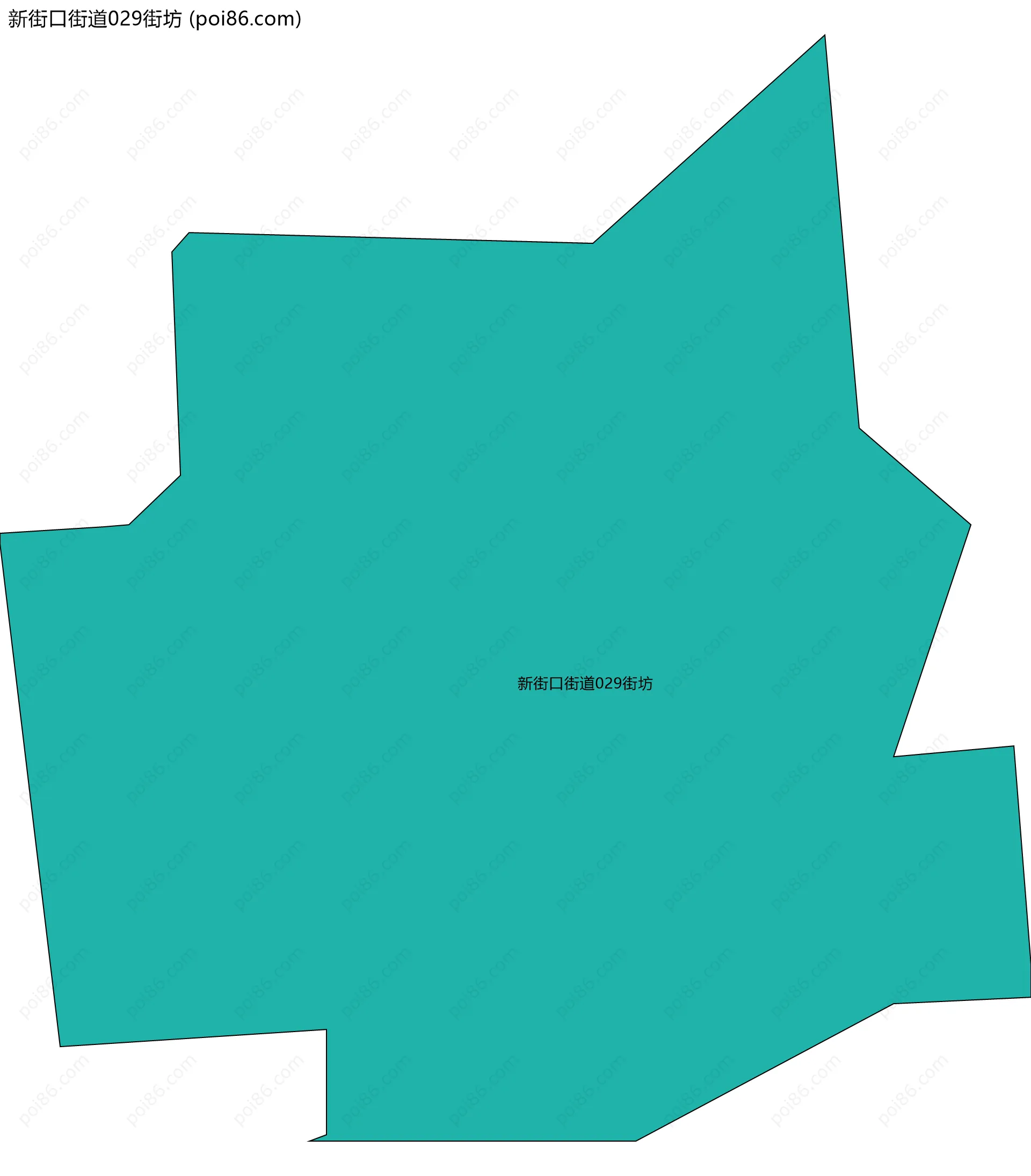 新街口街道029街坊边界地图