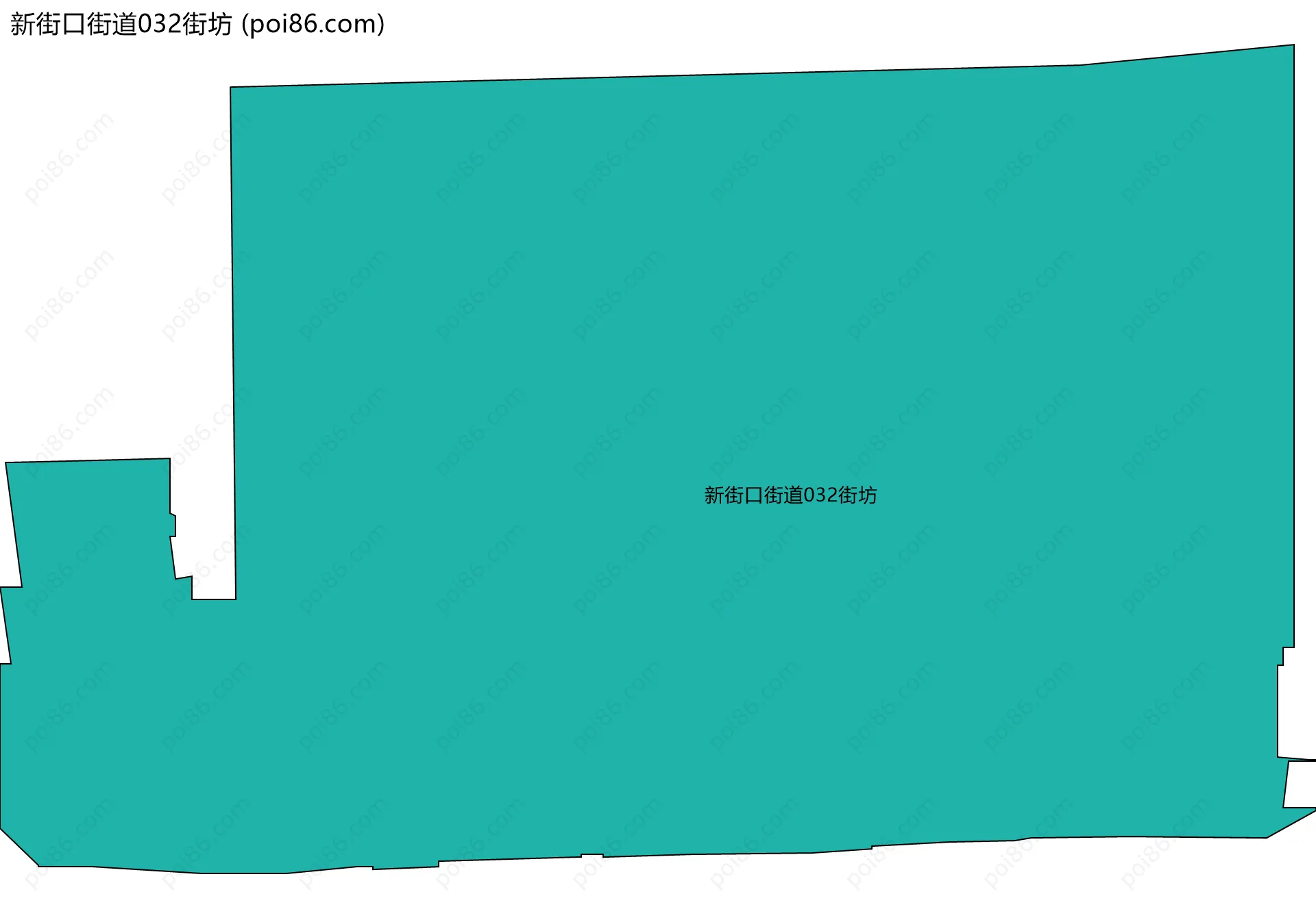 新街口街道032街坊边界地图
