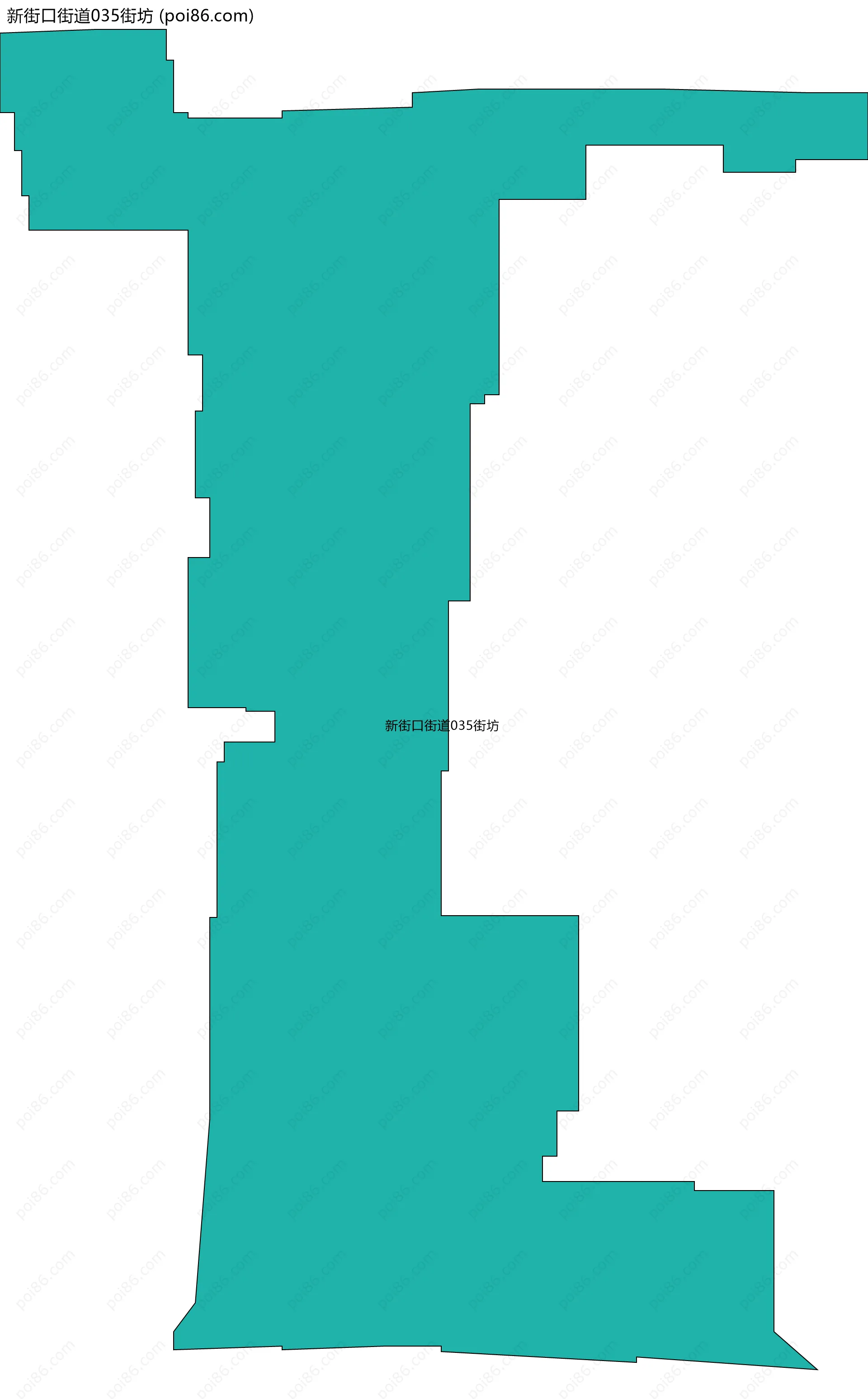新街口街道035街坊边界地图
