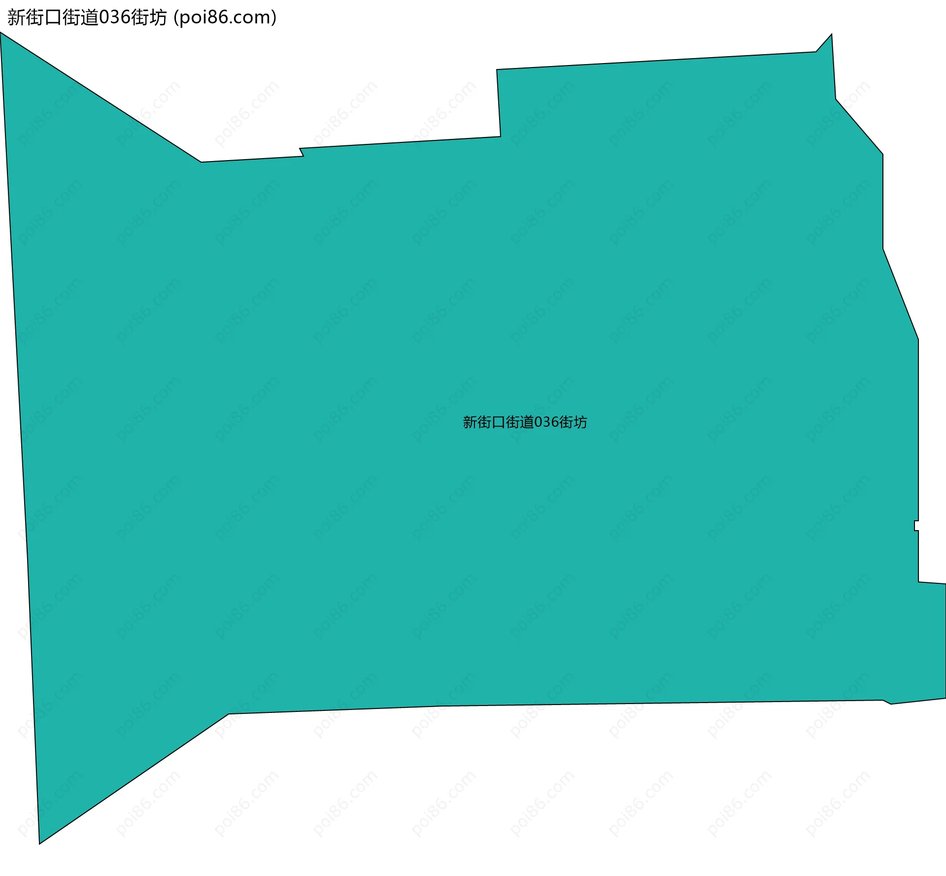 新街口街道036街坊边界地图