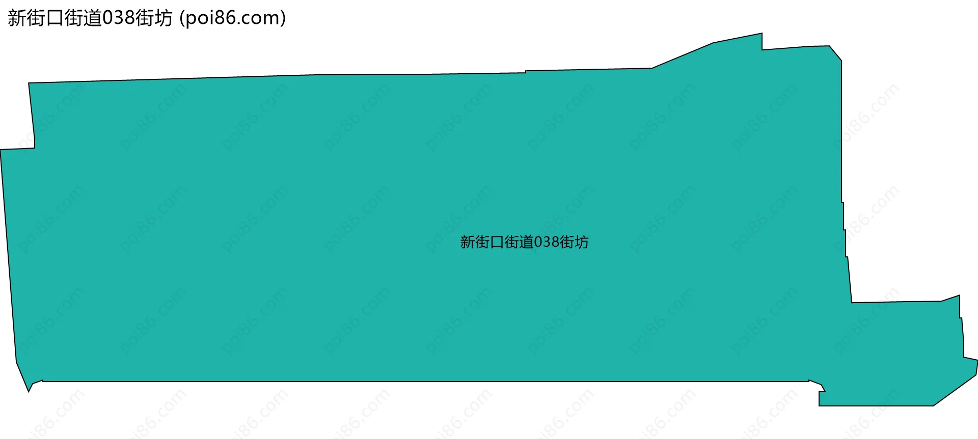 新街口街道038街坊边界地图