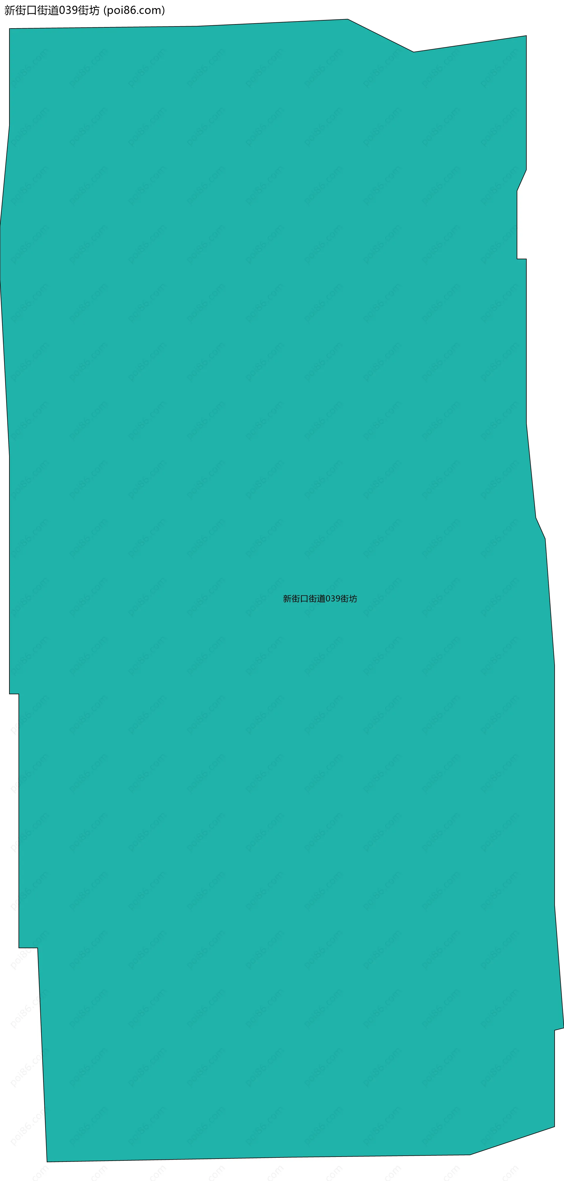 新街口街道039街坊边界地图