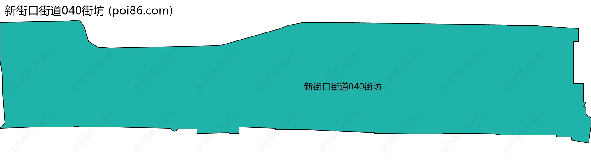 新街口街道040街坊边界地图