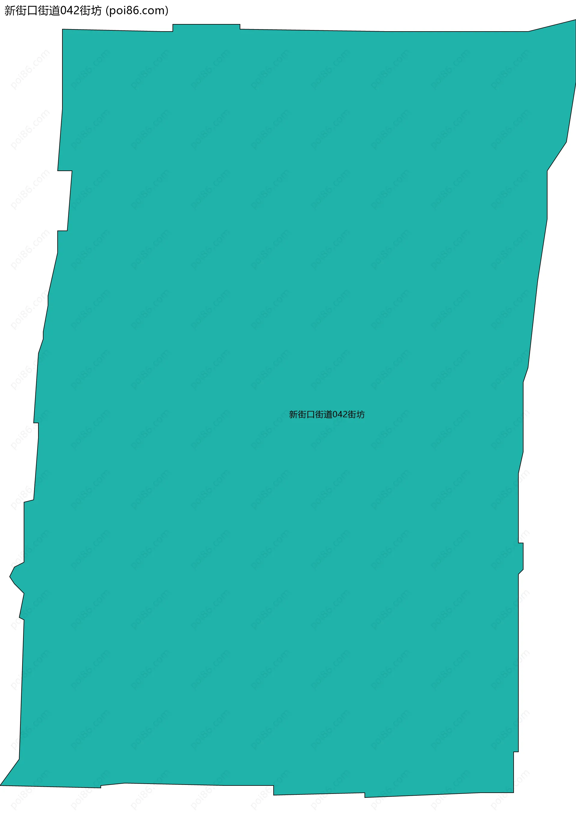 新街口街道042街坊边界地图