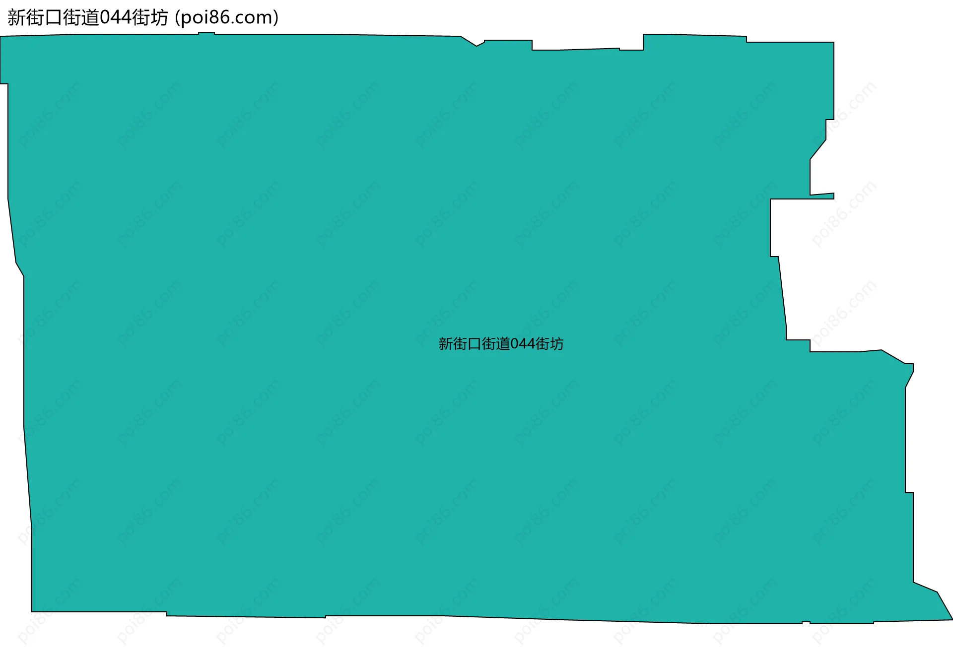 新街口街道044街坊边界地图