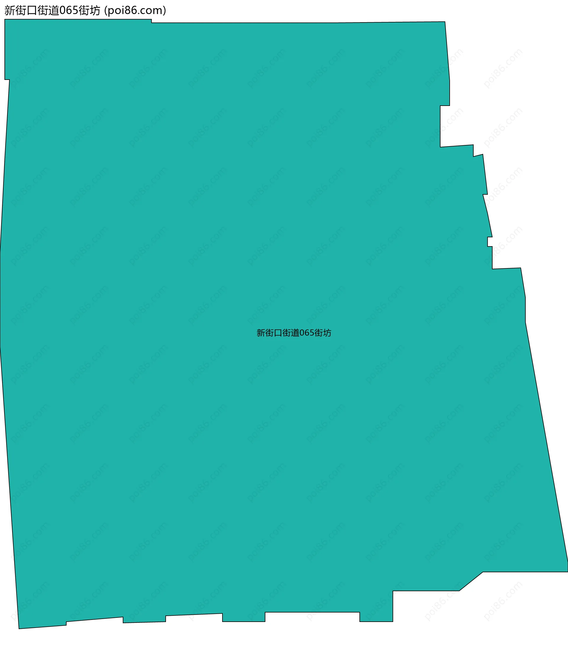新街口街道065街坊边界地图