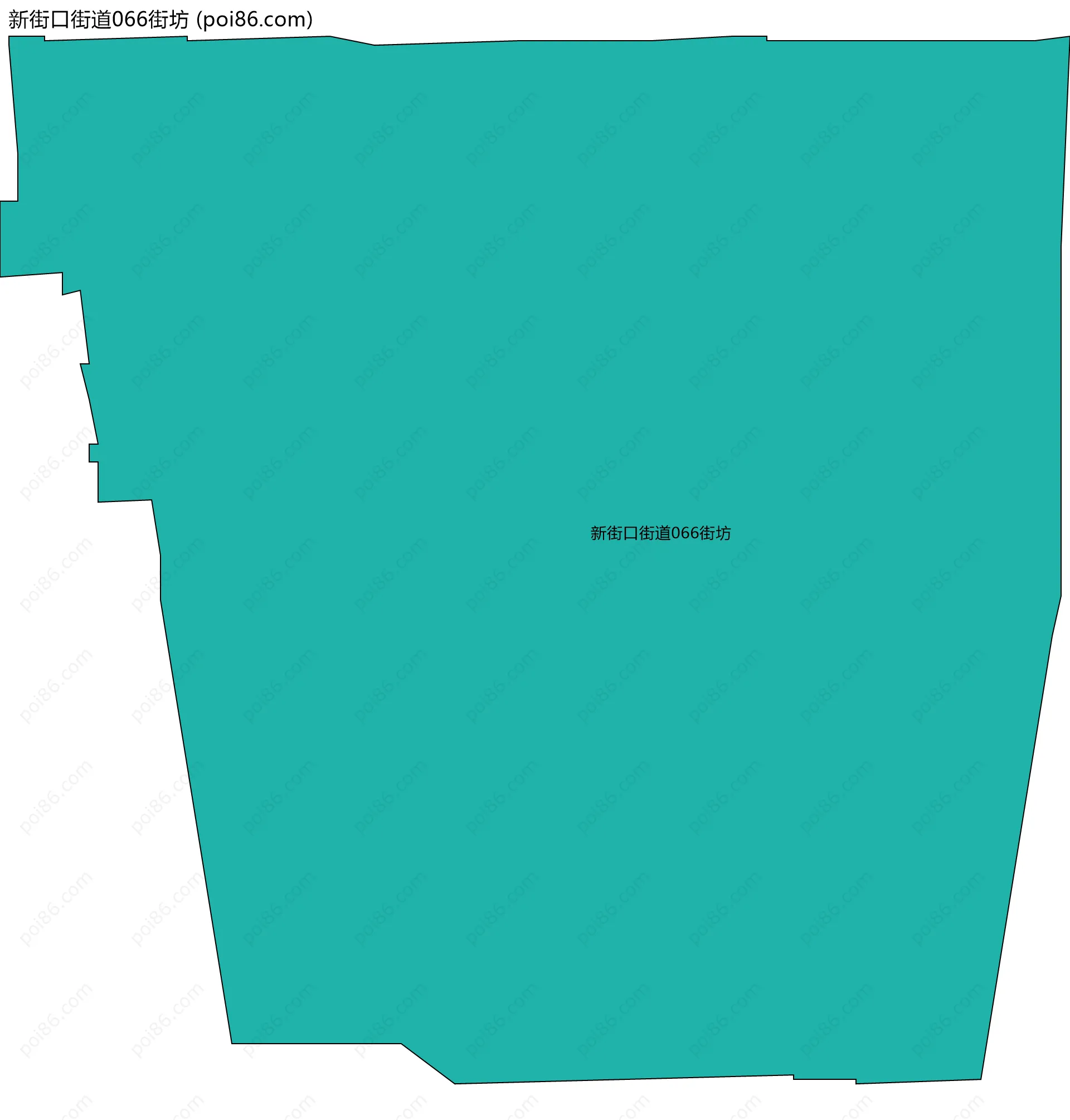 新街口街道066街坊边界地图