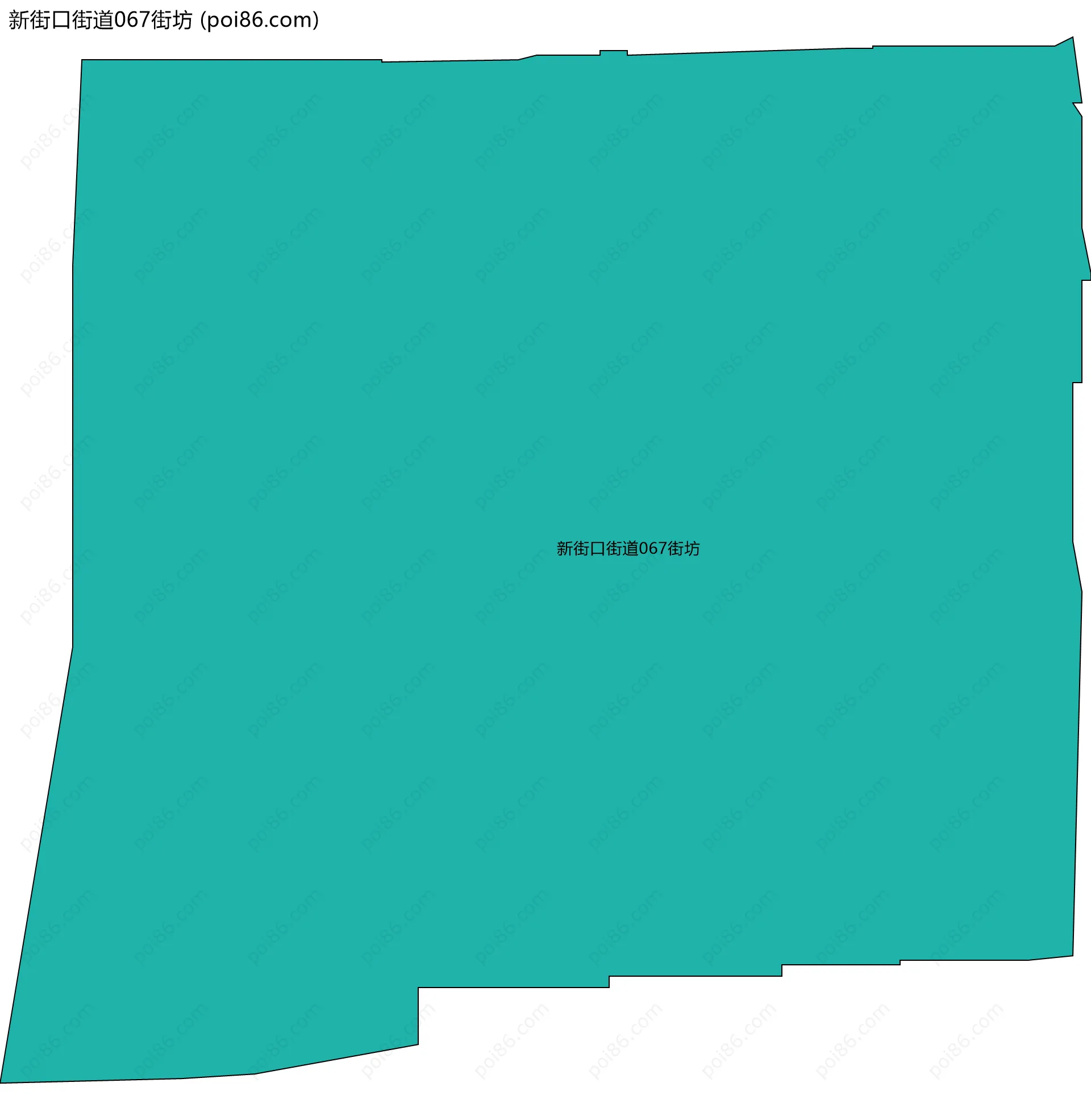 新街口街道067街坊边界地图