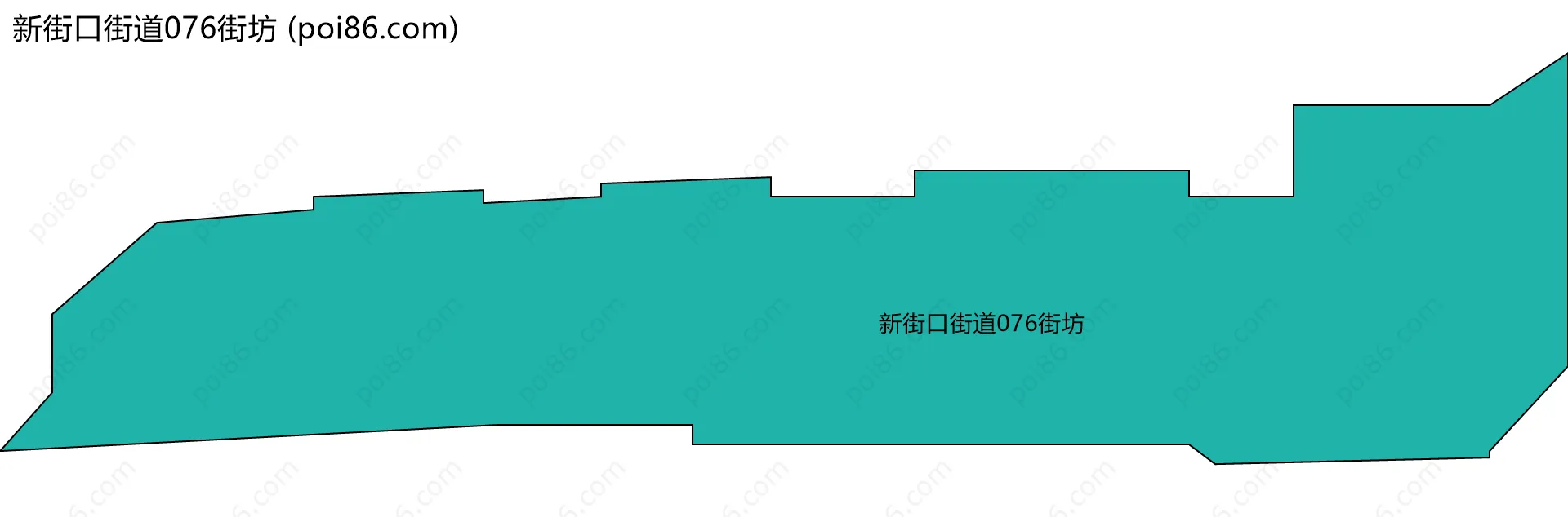 新街口街道076街坊边界地图