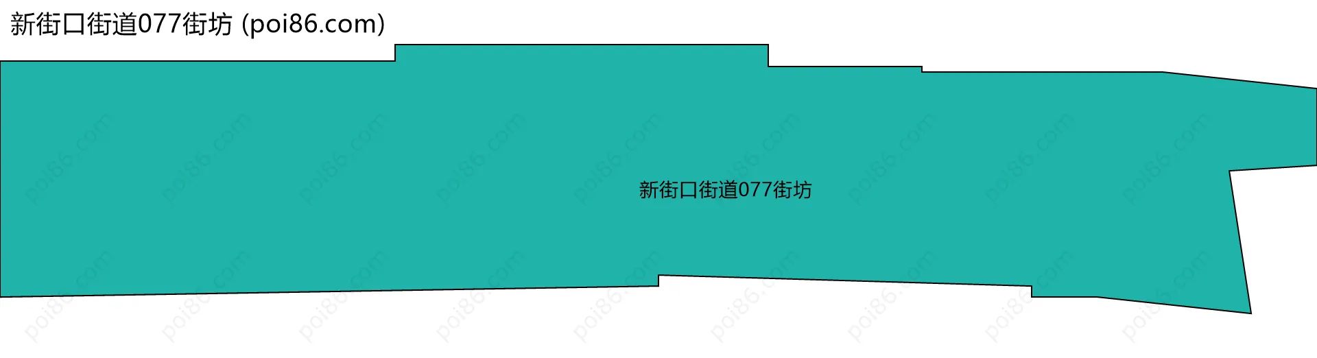 新街口街道077街坊边界地图