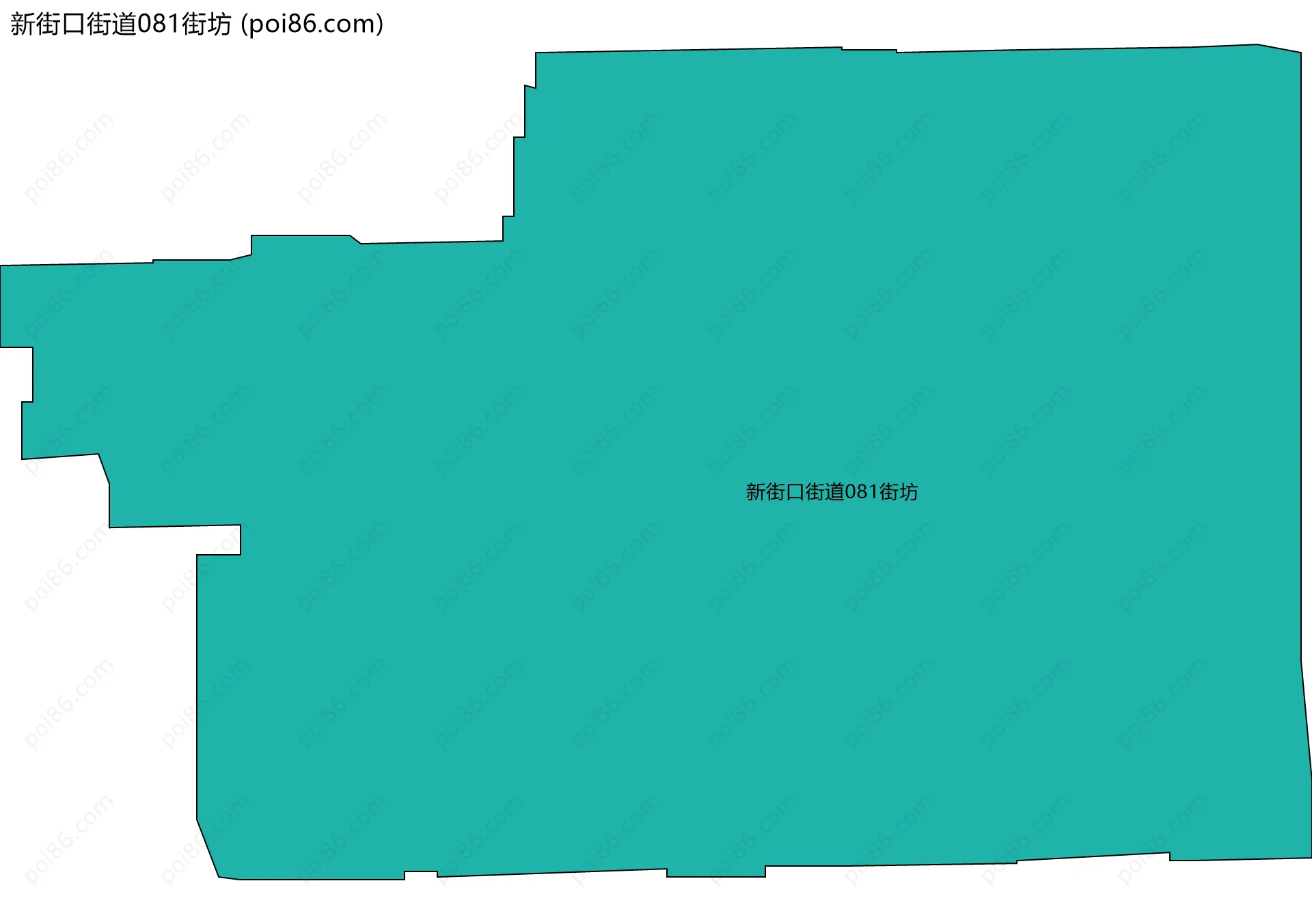 新街口街道081街坊边界地图